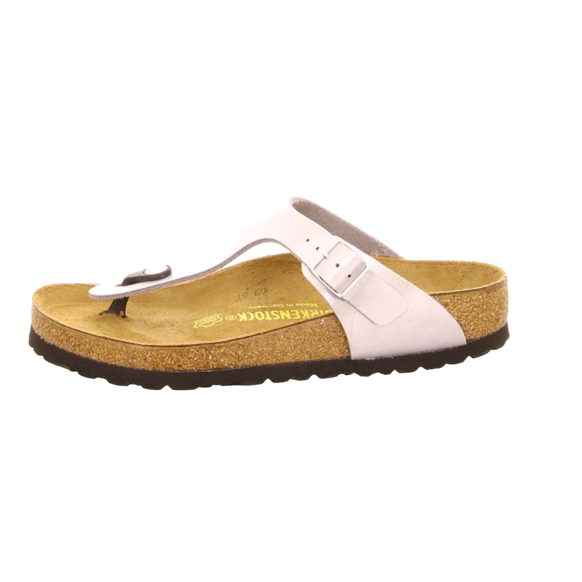 Faux leather sandals BIRKENSTOCK Silver