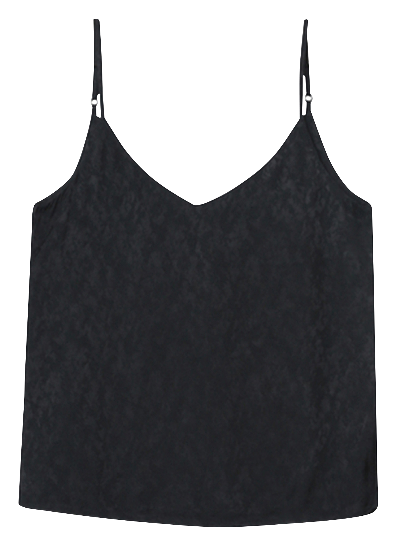 Straight jacquard tank top Black