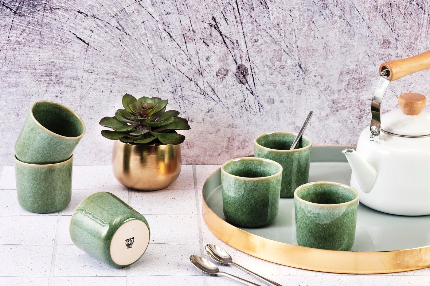 MAGMA - 6-piece mug set BJORN Green