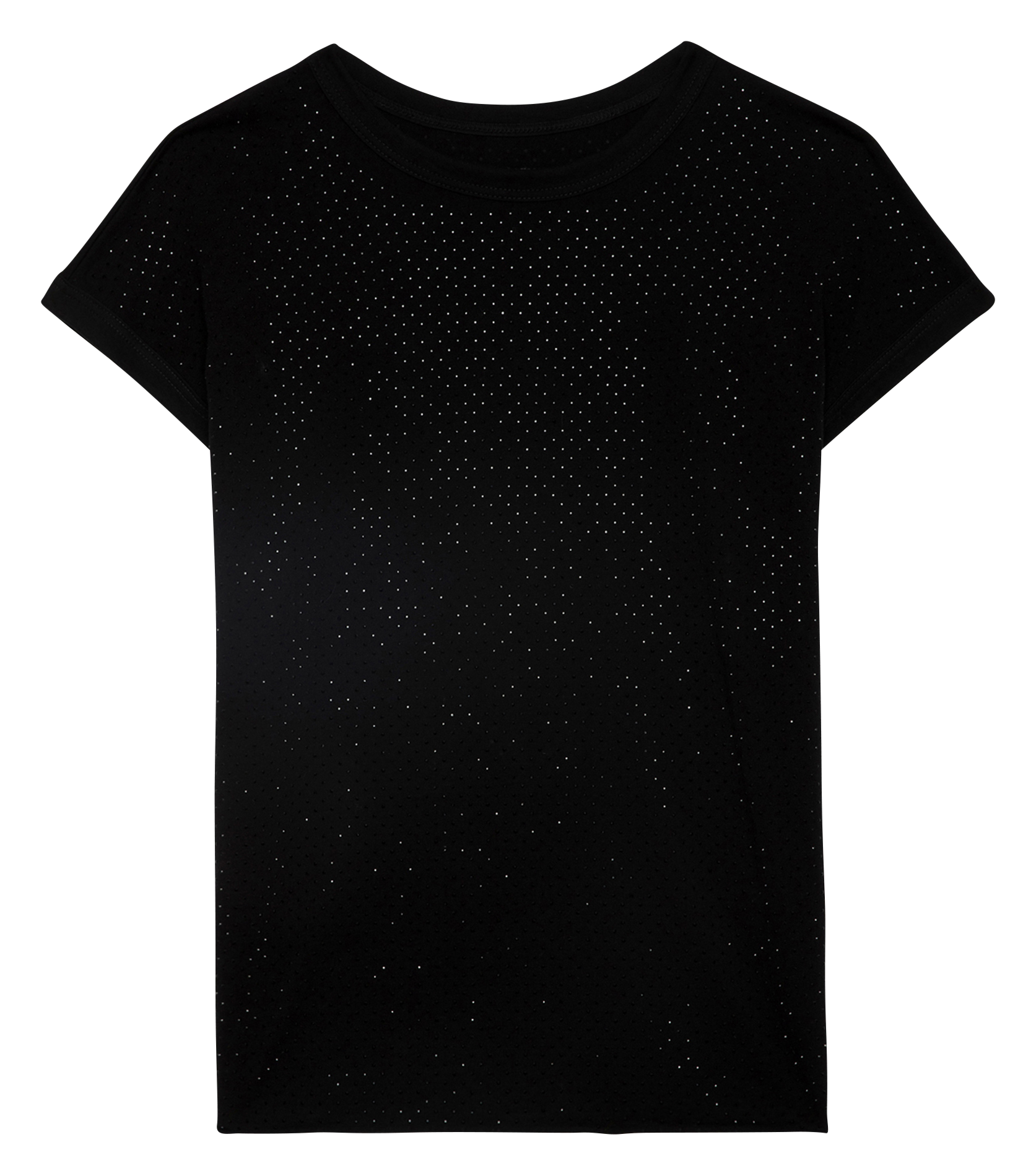 Tee-shirt à strass en coton ZADIG&VOLTAIRE Noir