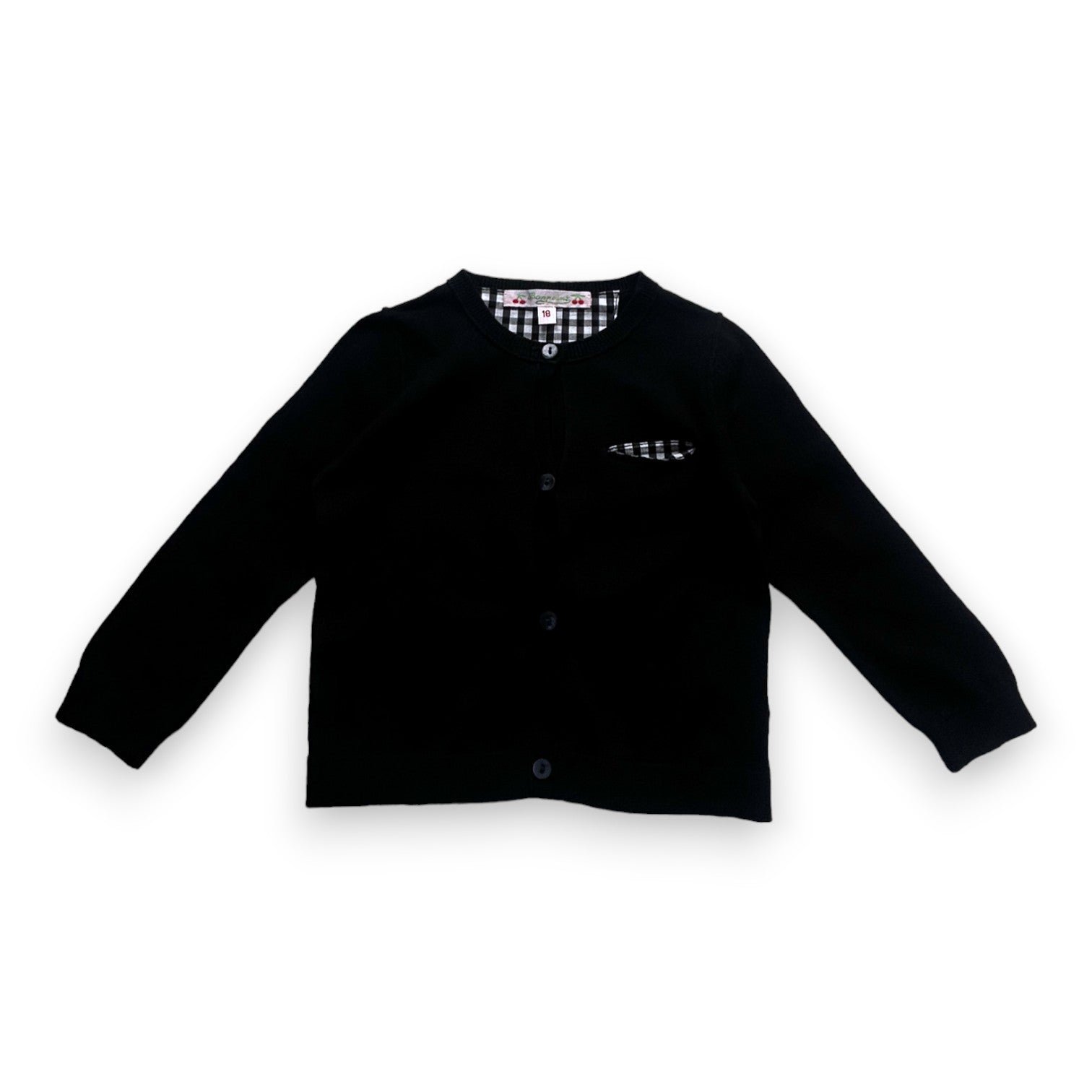 Black baby cardigan - 18 months BONPOINT - Seconde Main Black