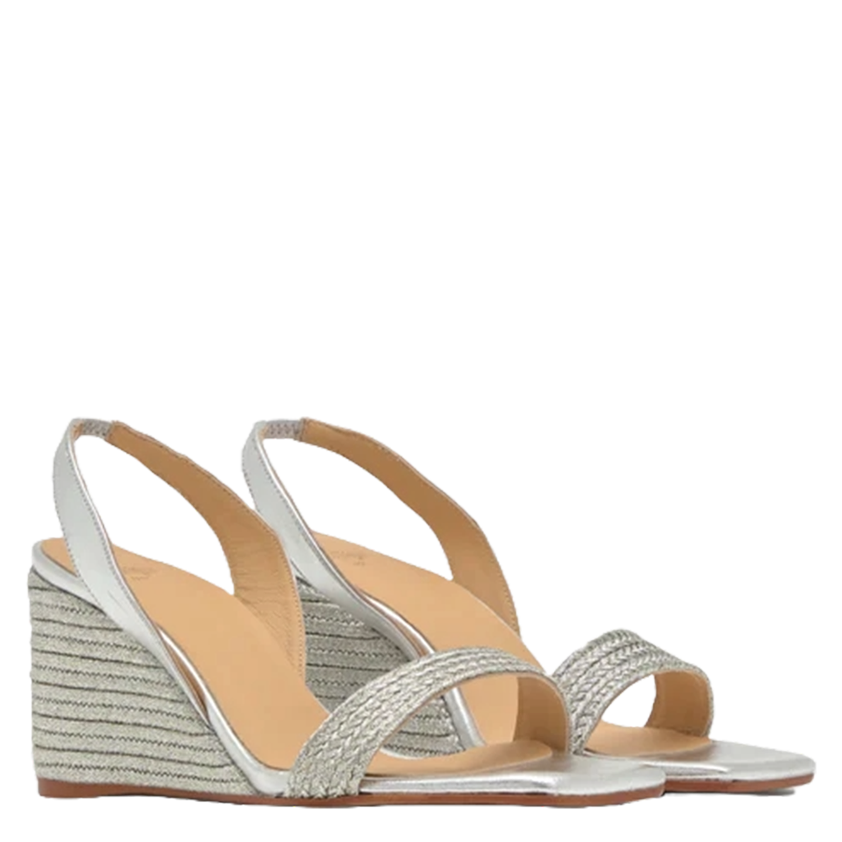 Sandales compensées CASTANER Argent