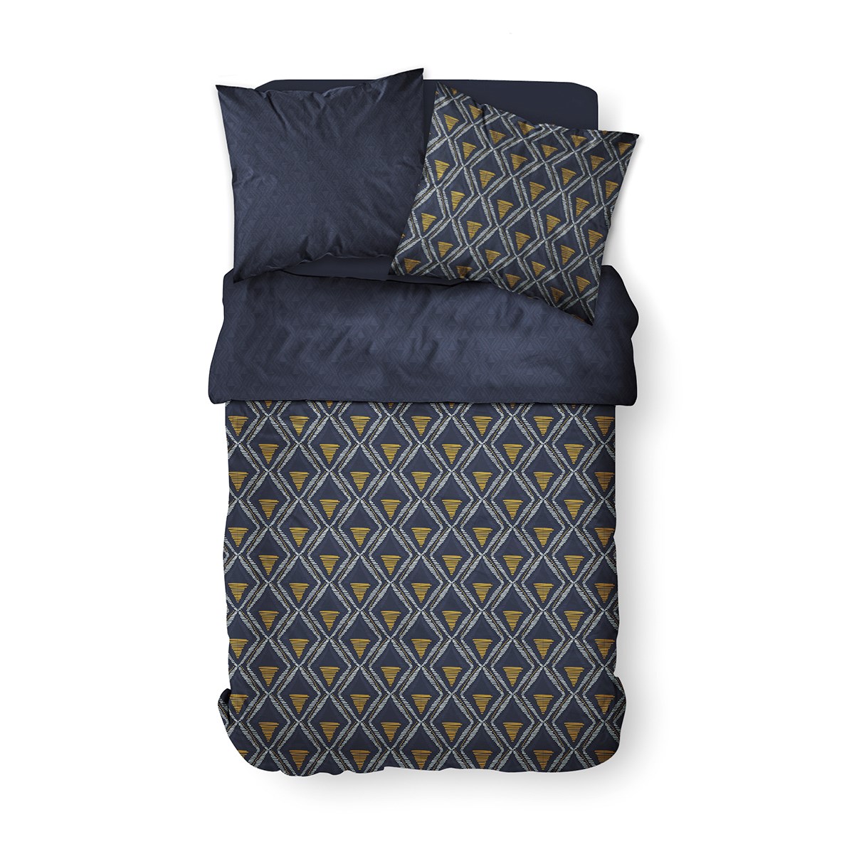 Printed cotton bedding set TODAY LINGE DE MAISON Blue