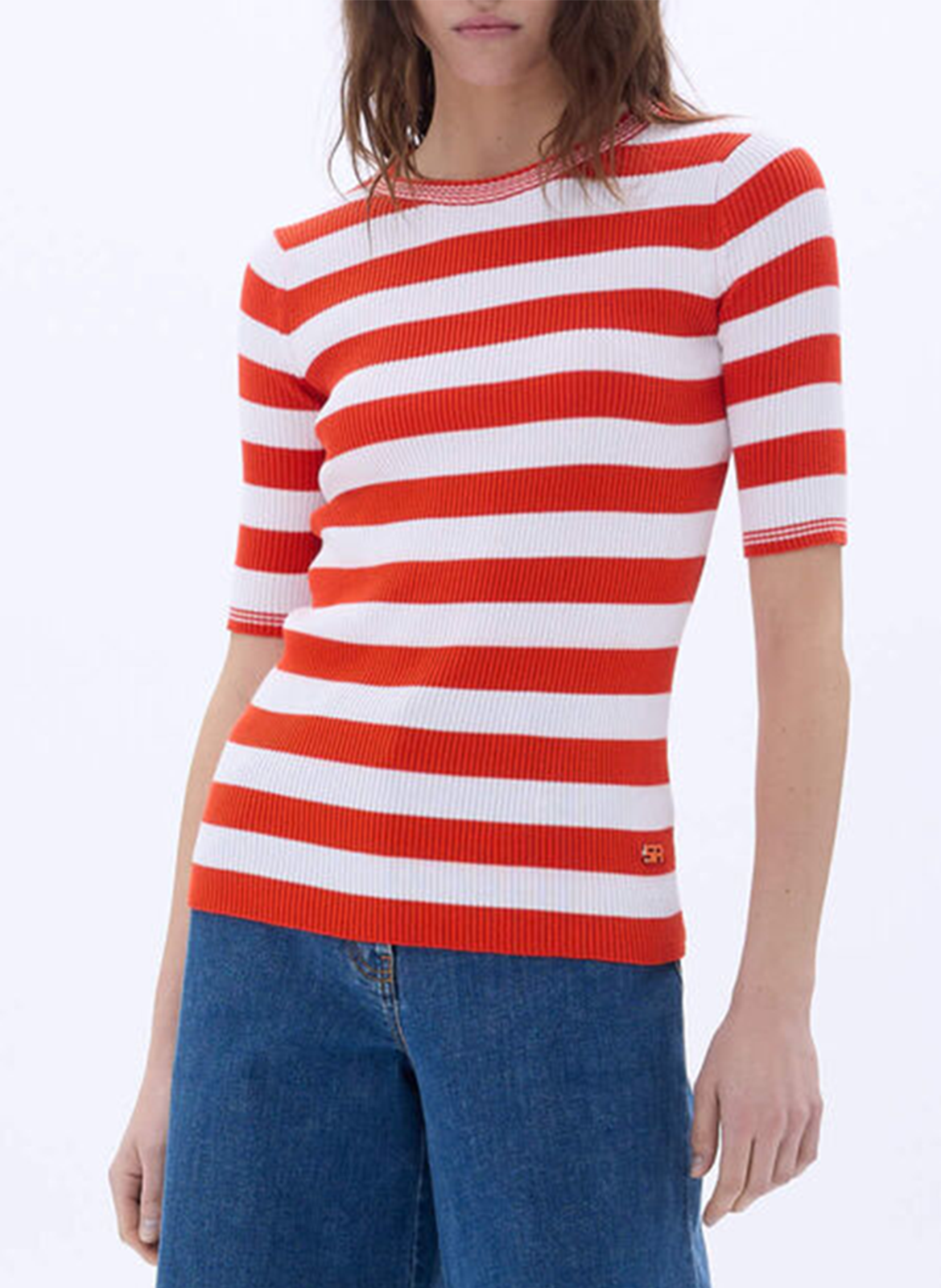 Fitted striped cotton sweater SONIA RYKIEL Multicolored