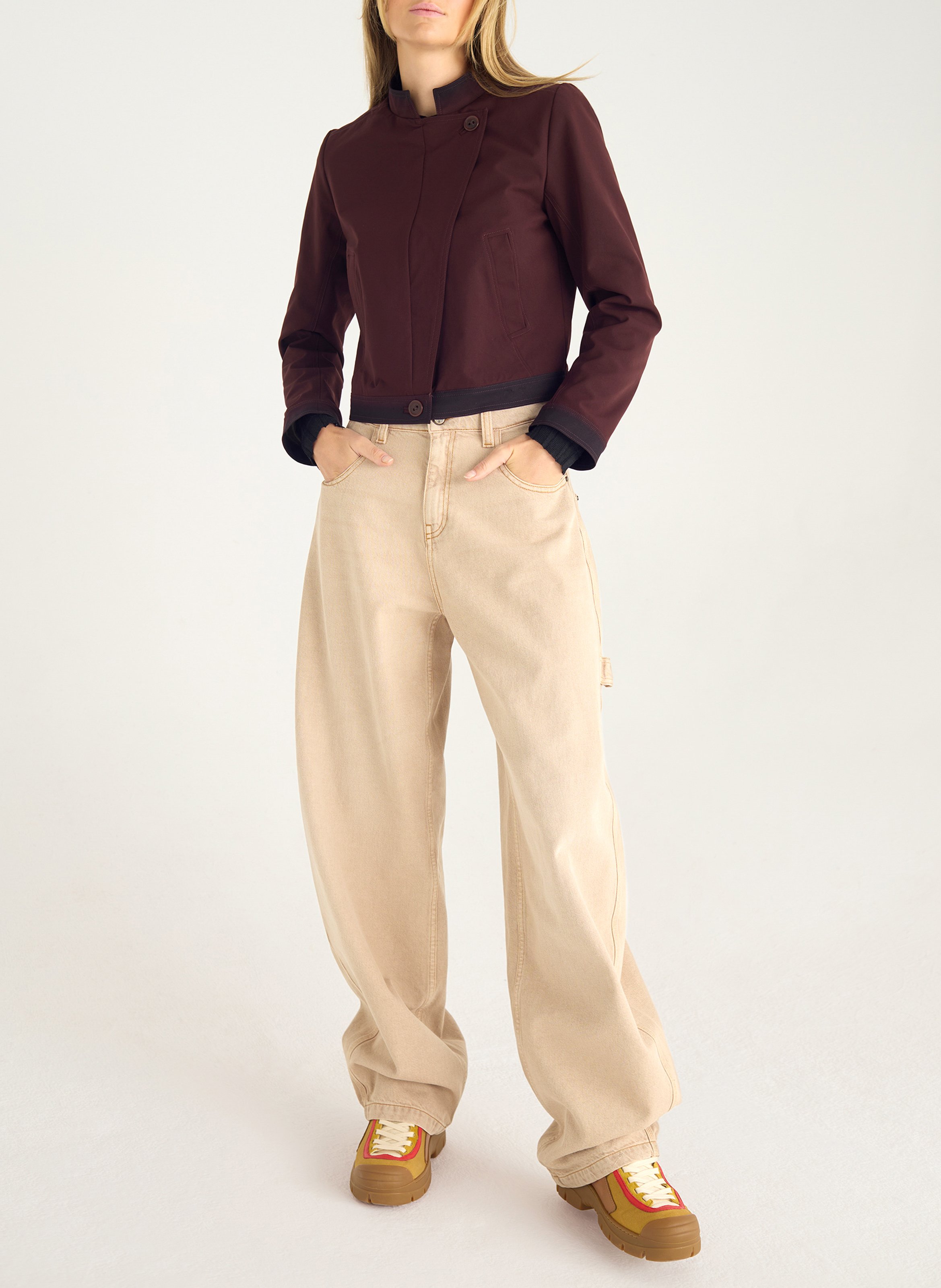 Veste droite col officier COTELAC Violet