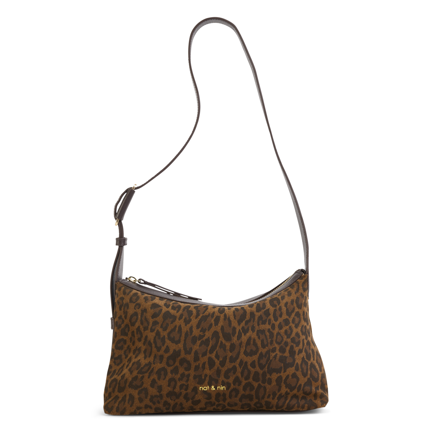 Sac bandoulière en cuir NAT & NIN Marron