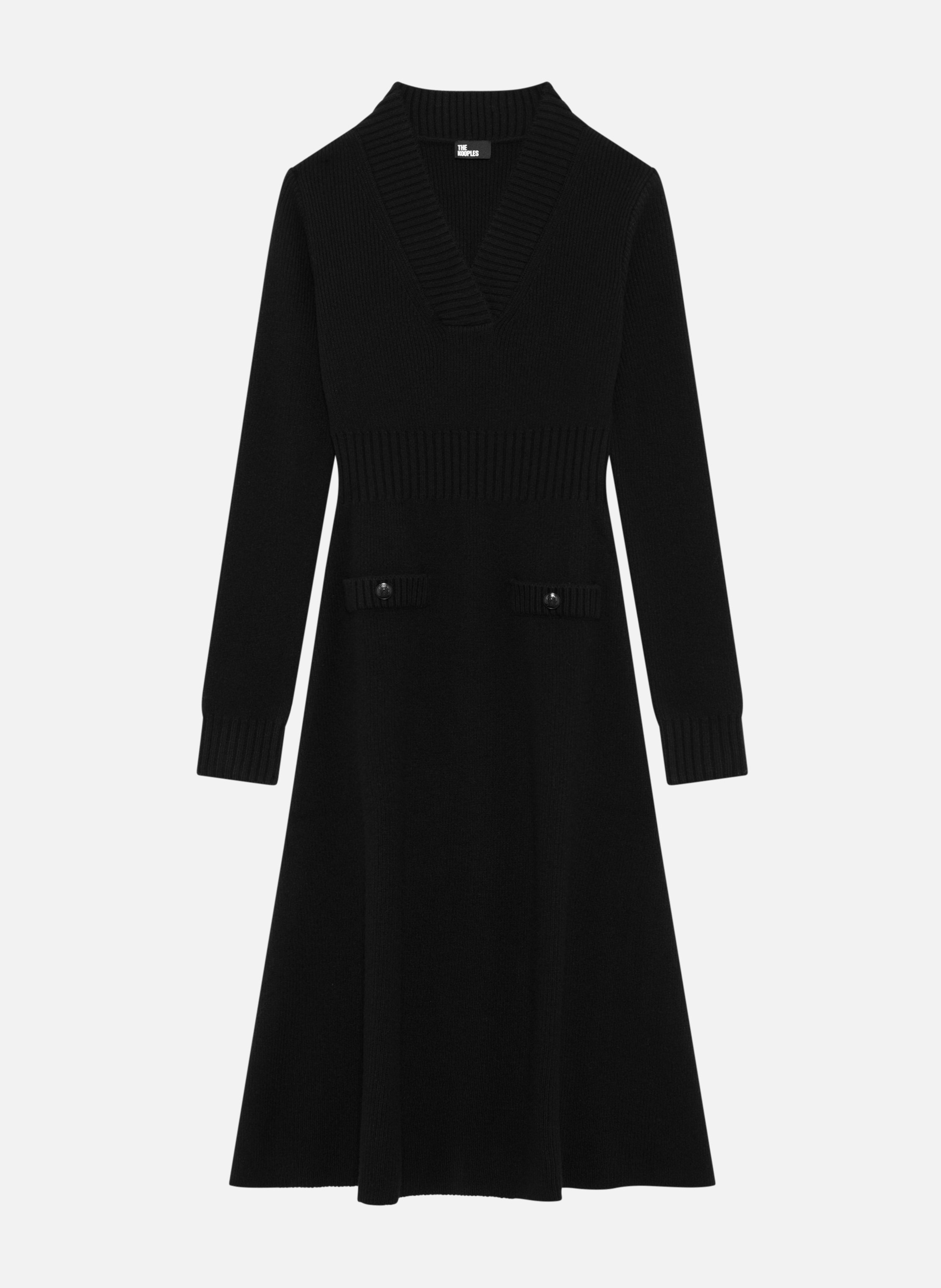 Long wool dress THE KOOPLES Black