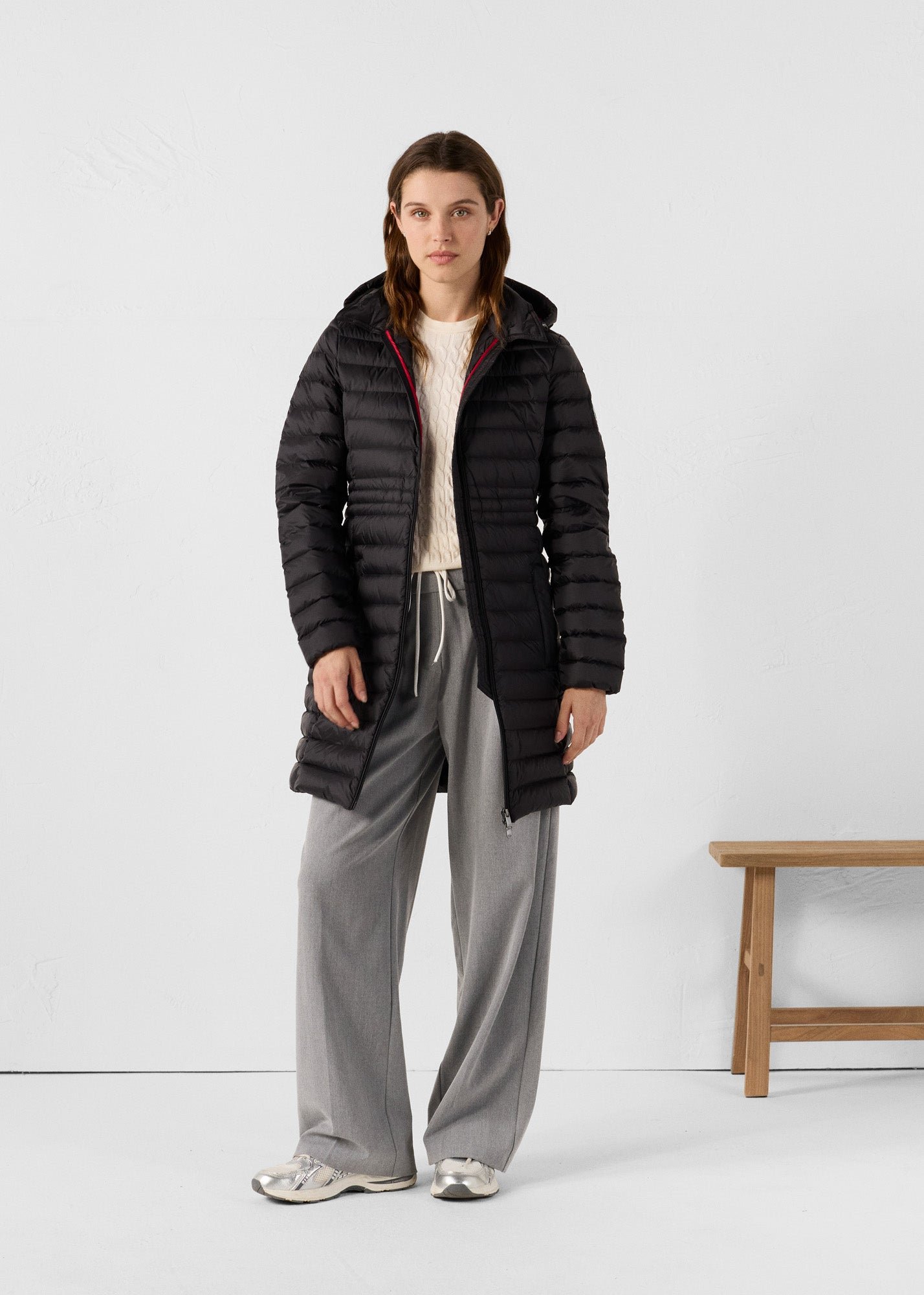 Long hooded puffer coat vero 2.0 JOTT Black