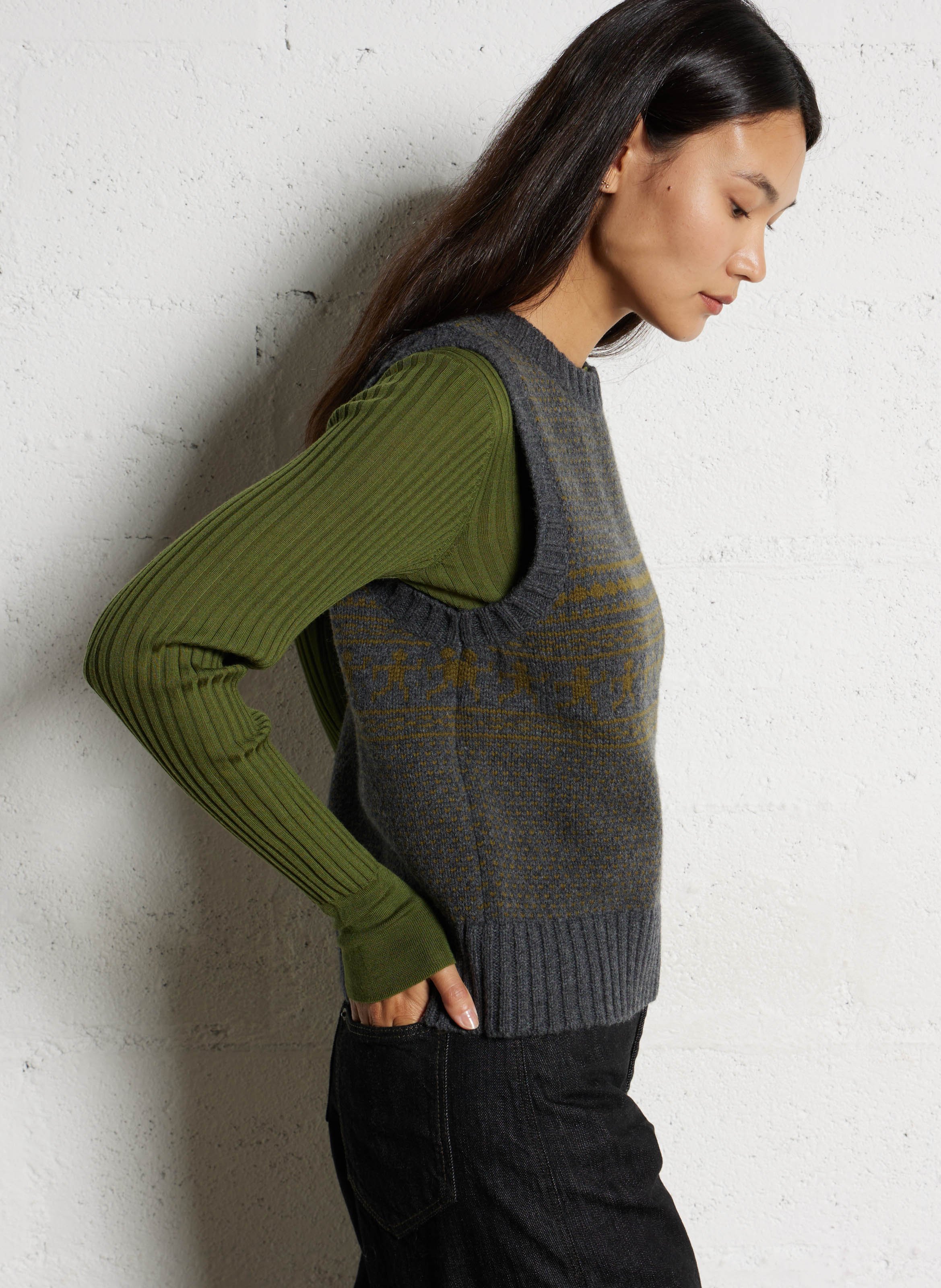 Rechte, wollen trui SOEUR Veelkleurig