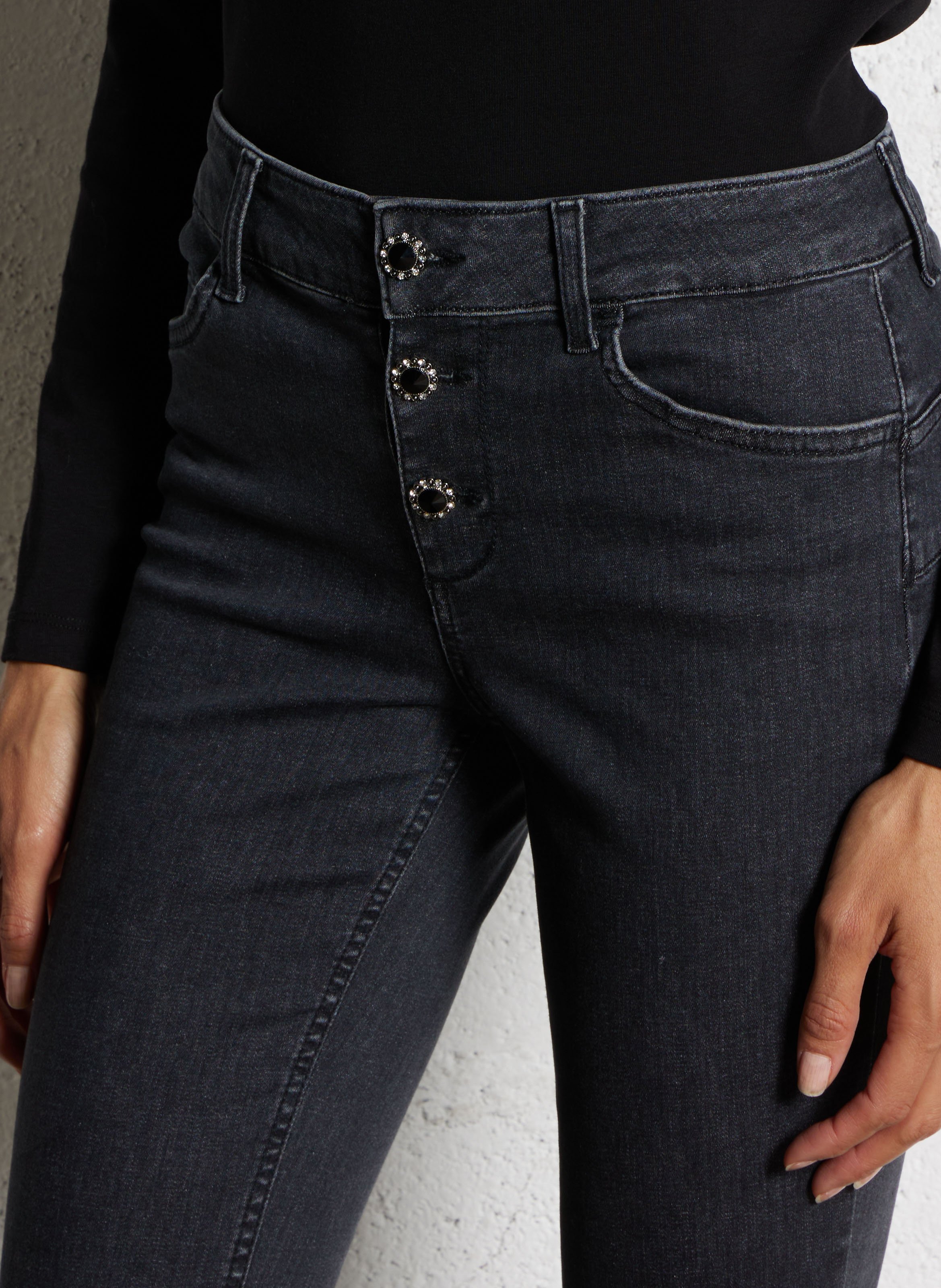 Bootcut Jeans aus Baumwoll-Mix LIU JO Grau