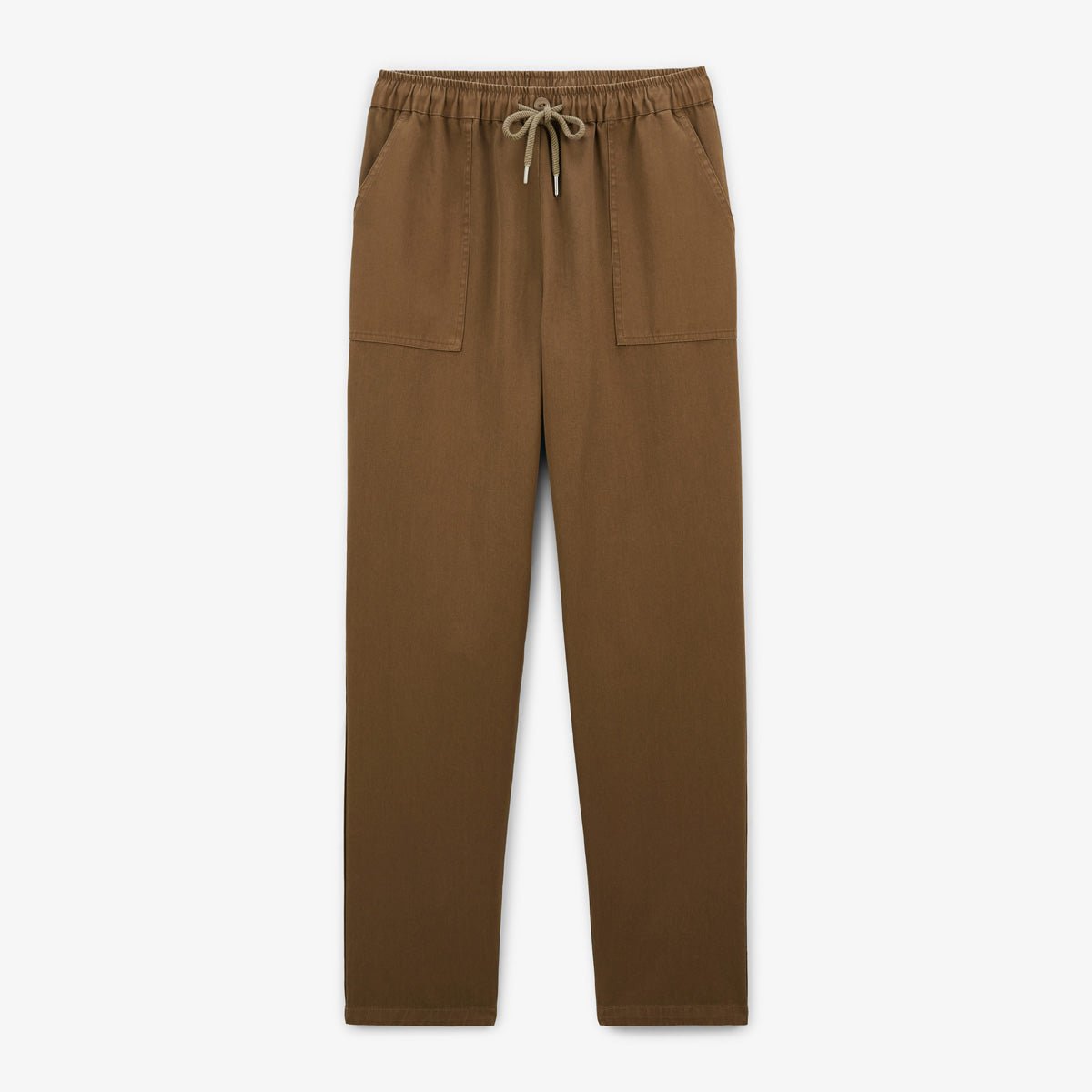 Tapered cut pants with elastic waistband SERGE BLANCO Brown