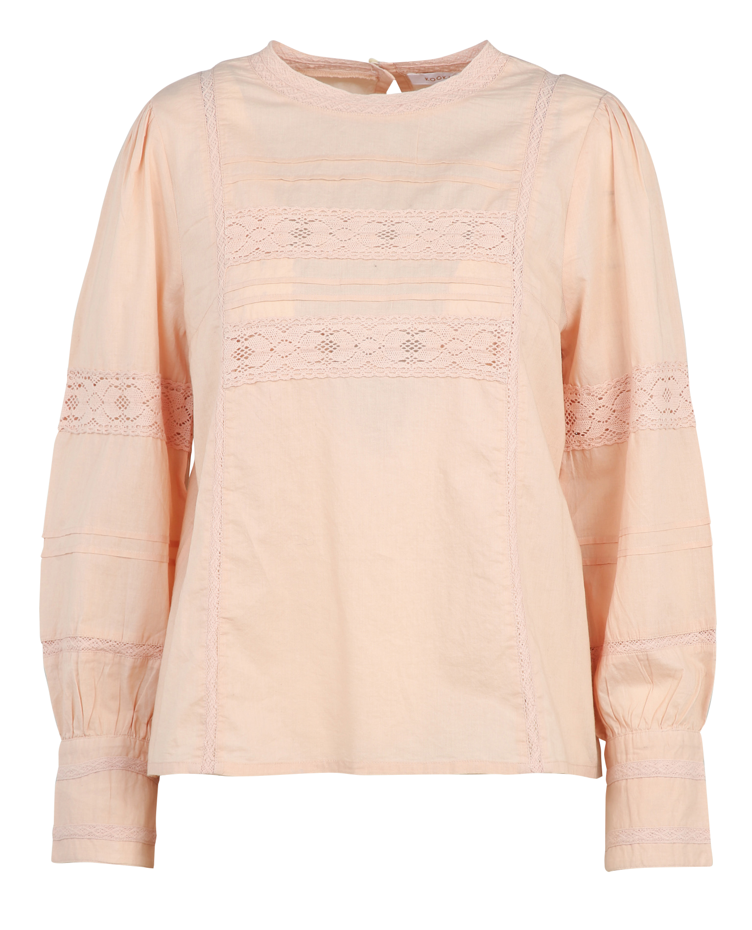 Rechte blouse met ronde hals van katoen KOOKAI Roze