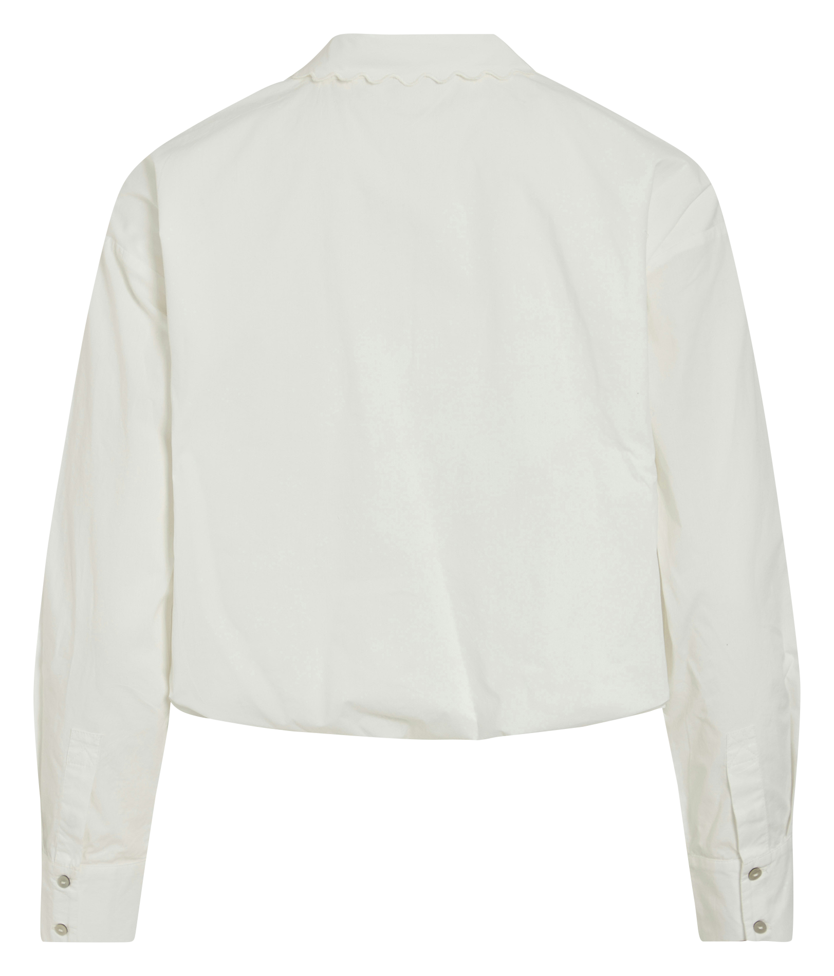 Chemise courte blousante en coton bio VILA Blanc