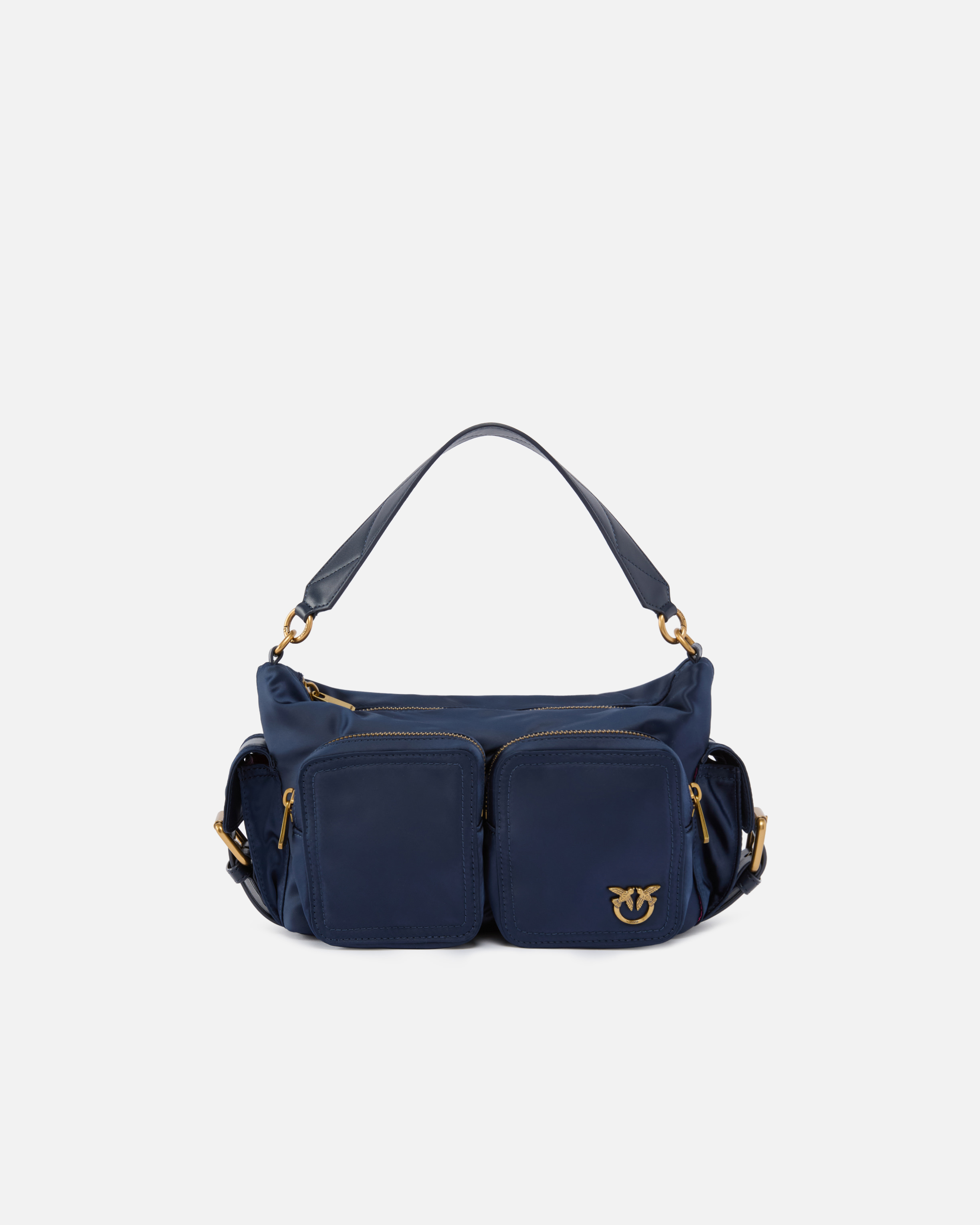 Sac caméra moyen en satin avec logo love birds PINKO Multicolore