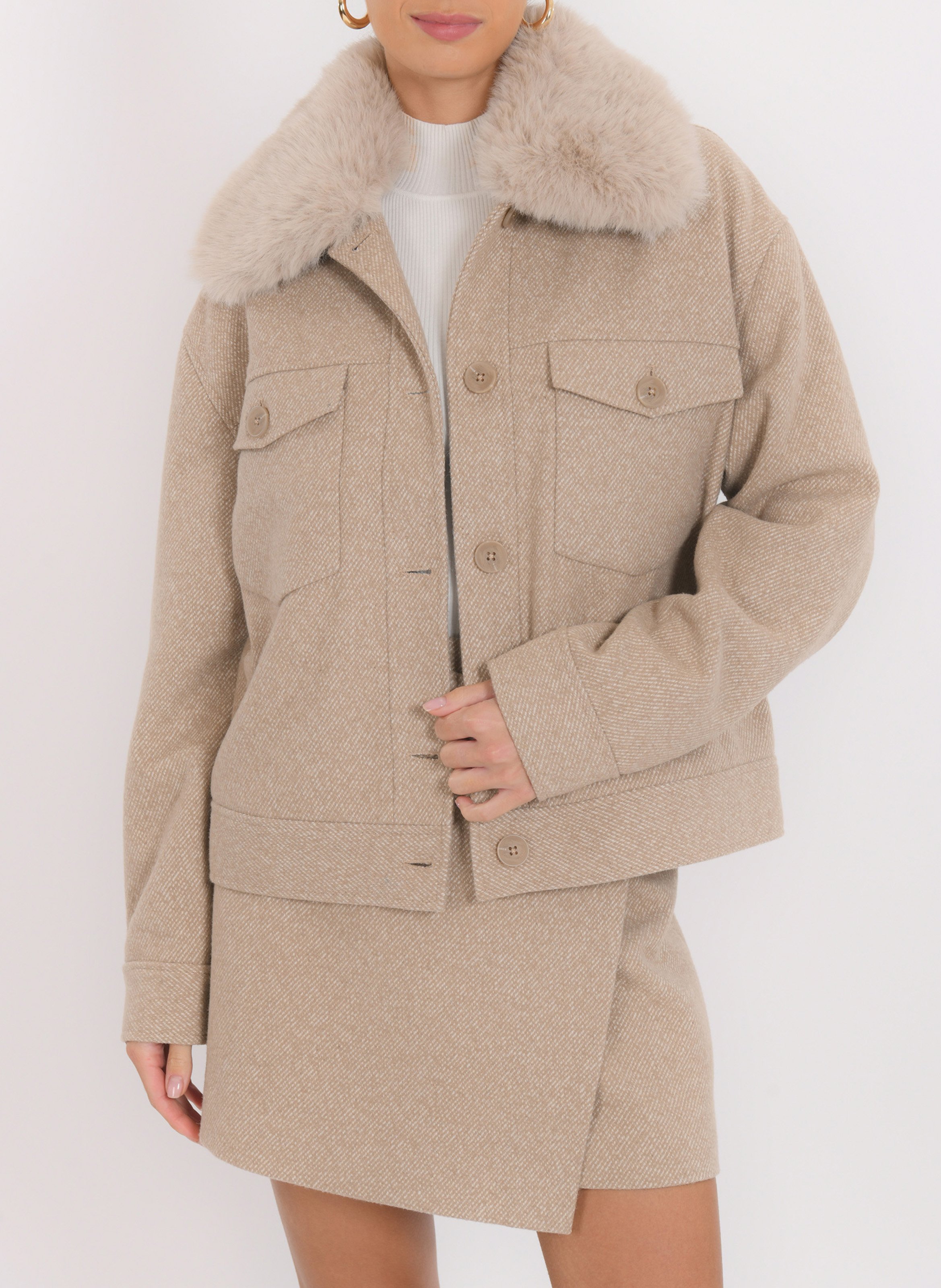 Blouson col classique  KOOKAI Beige