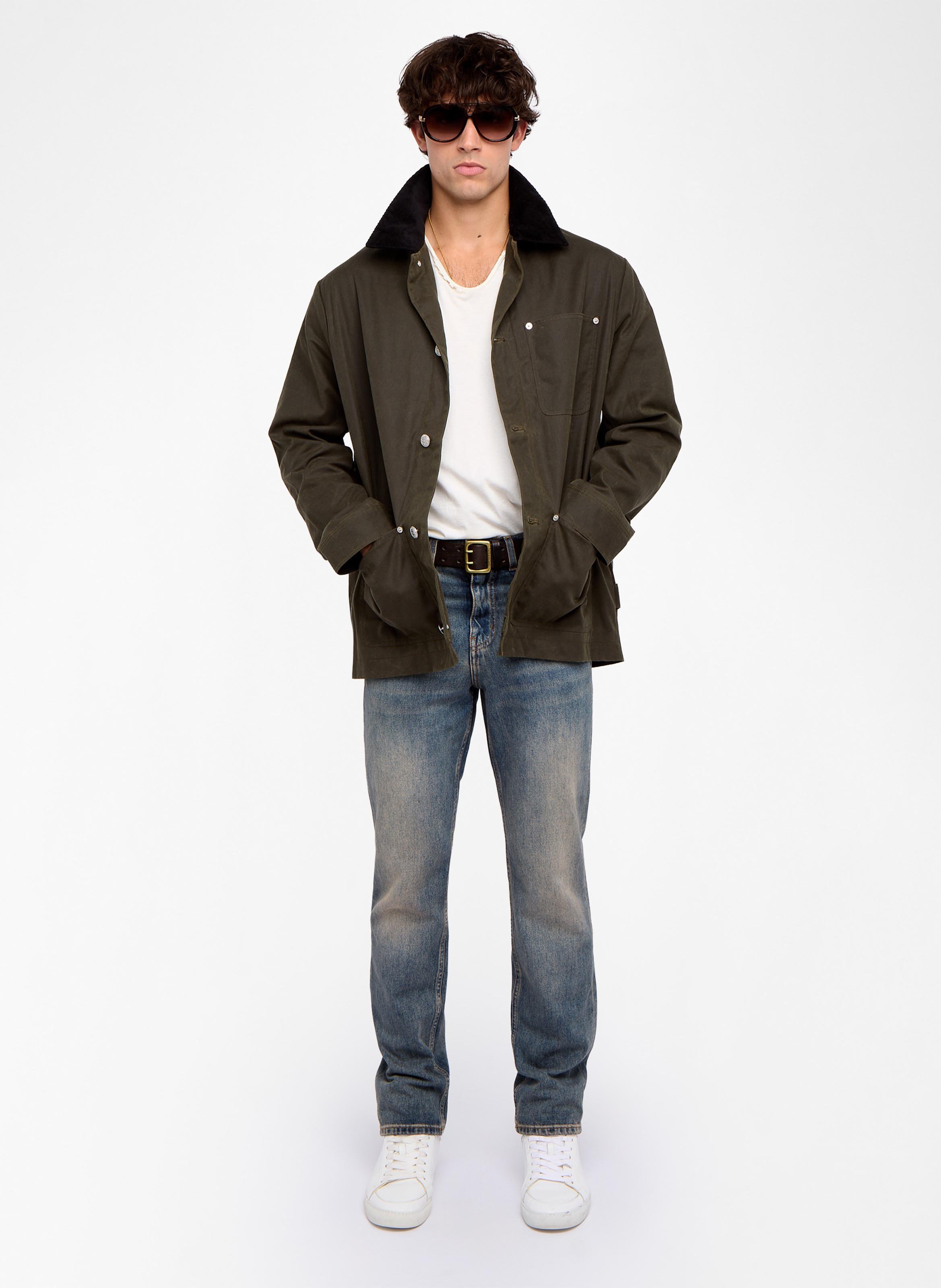 Cotton jacket with classic collar ZADIG&VOLTAIRE Green