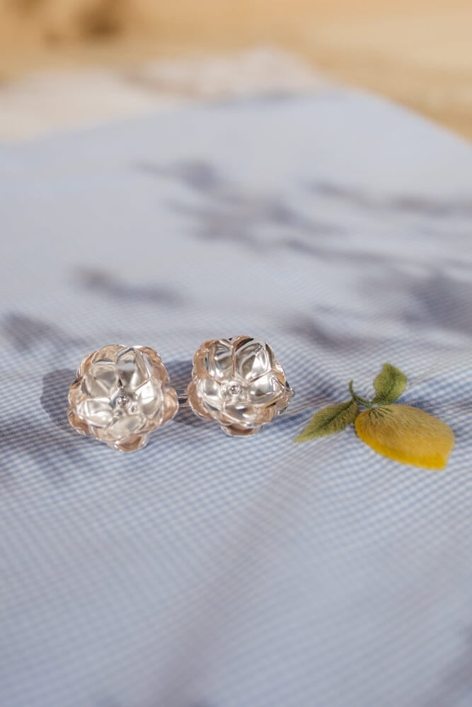 Maxi silver-plated flower hair clip Silver