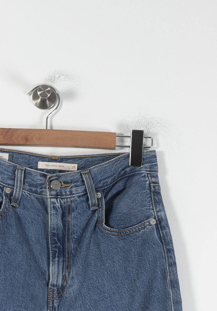 Cropped slim jeans with studs LEVI'S - Seconde main Blue