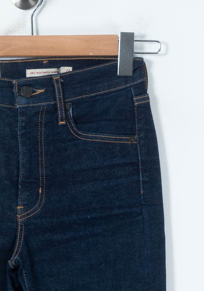 Cropped slim jeans with studs LEVI'S - Seconde main Blue