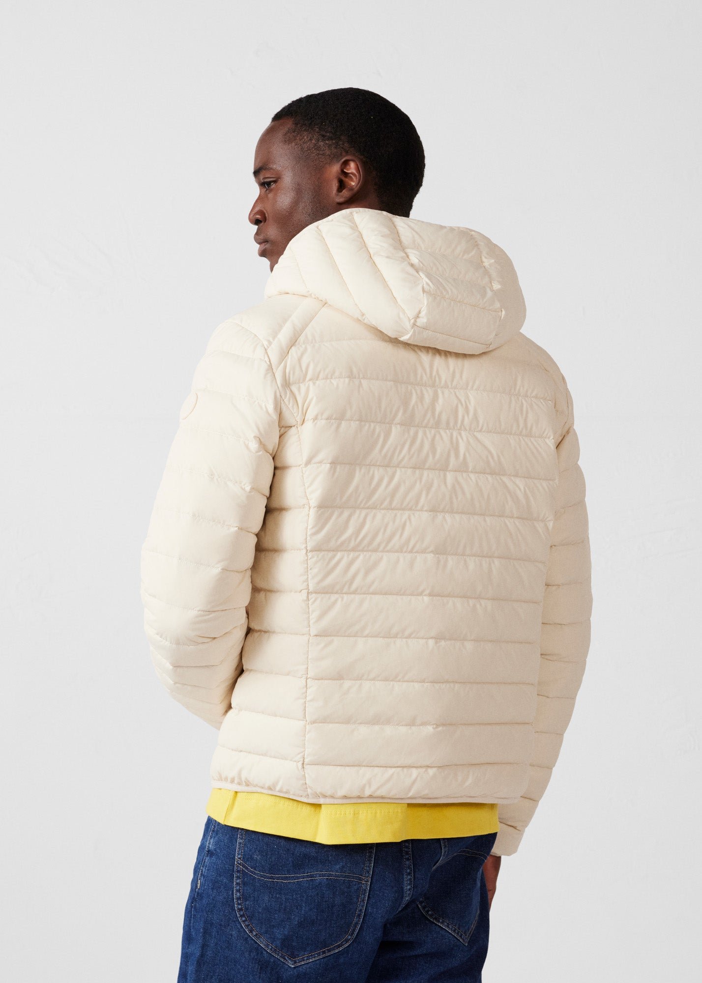 Frantz Stretch Lightweight Hooded Puffer Coat JOTT White