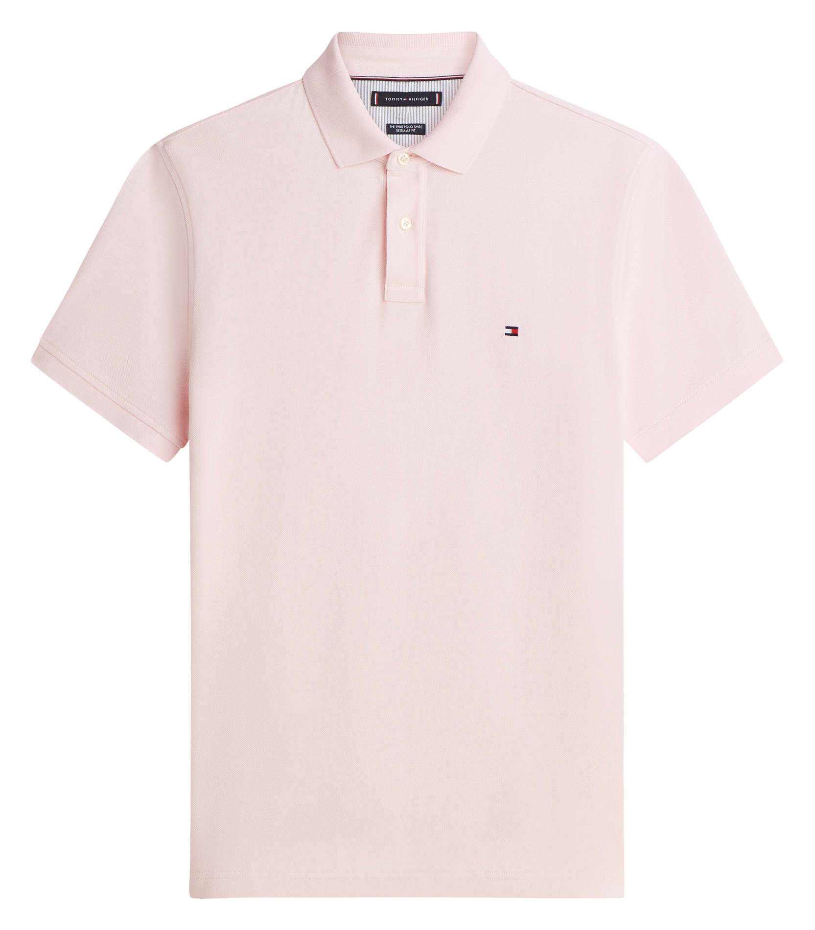 Regular-fit organic cotton-blend polo shirt  Pink lily