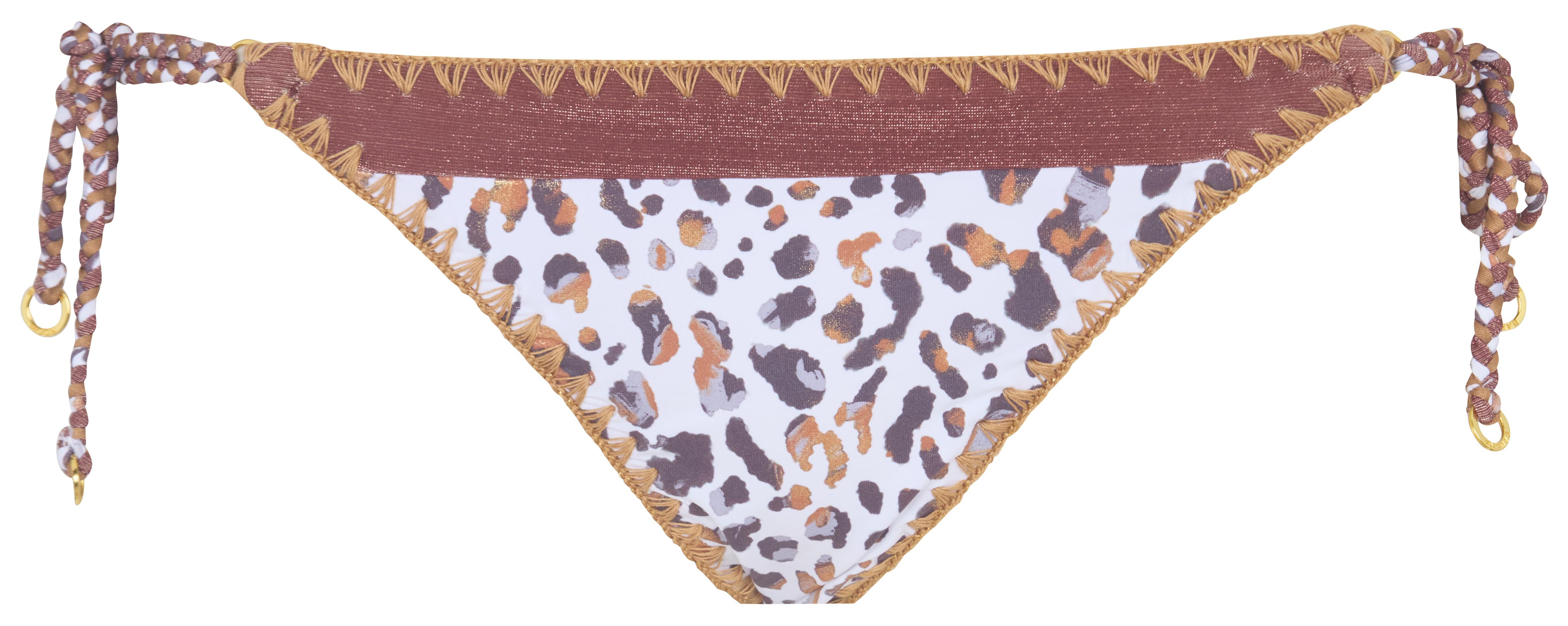 Leopard Print Bikini Bottom BANANA MOON White
