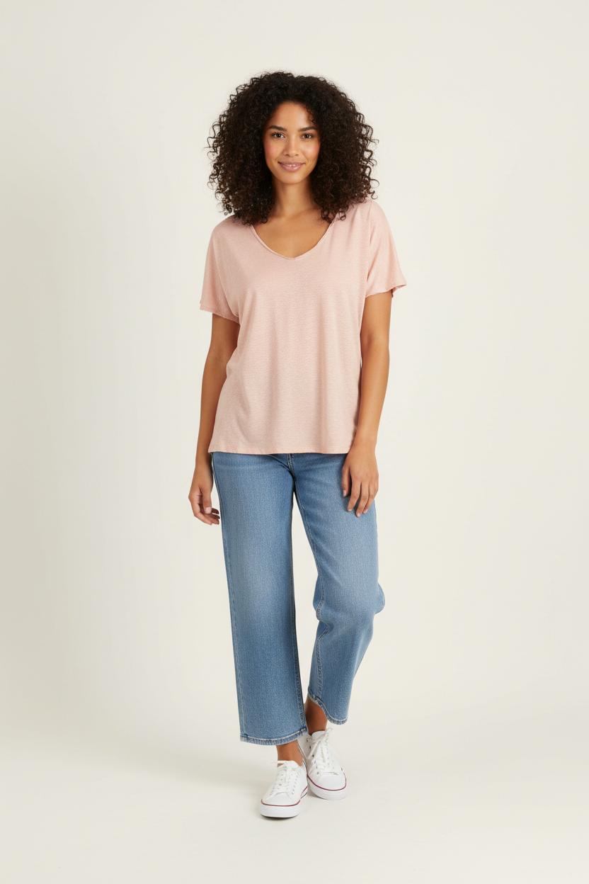 Tommy Badge T-shirt COMPTOIR DES COTONNIERS - Seconde main Pink