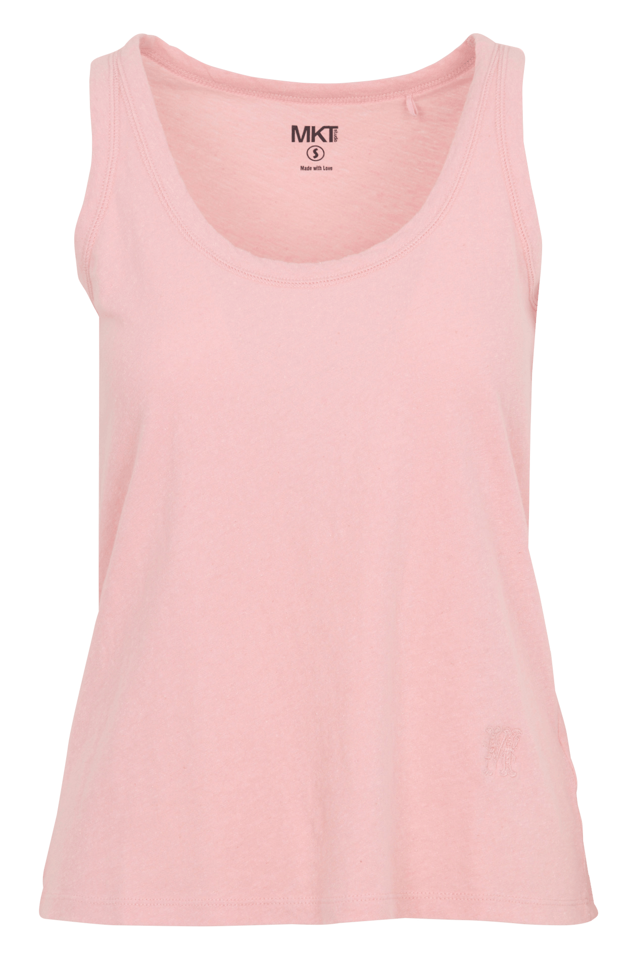 Cotton and linen blend tank top MKT Pink