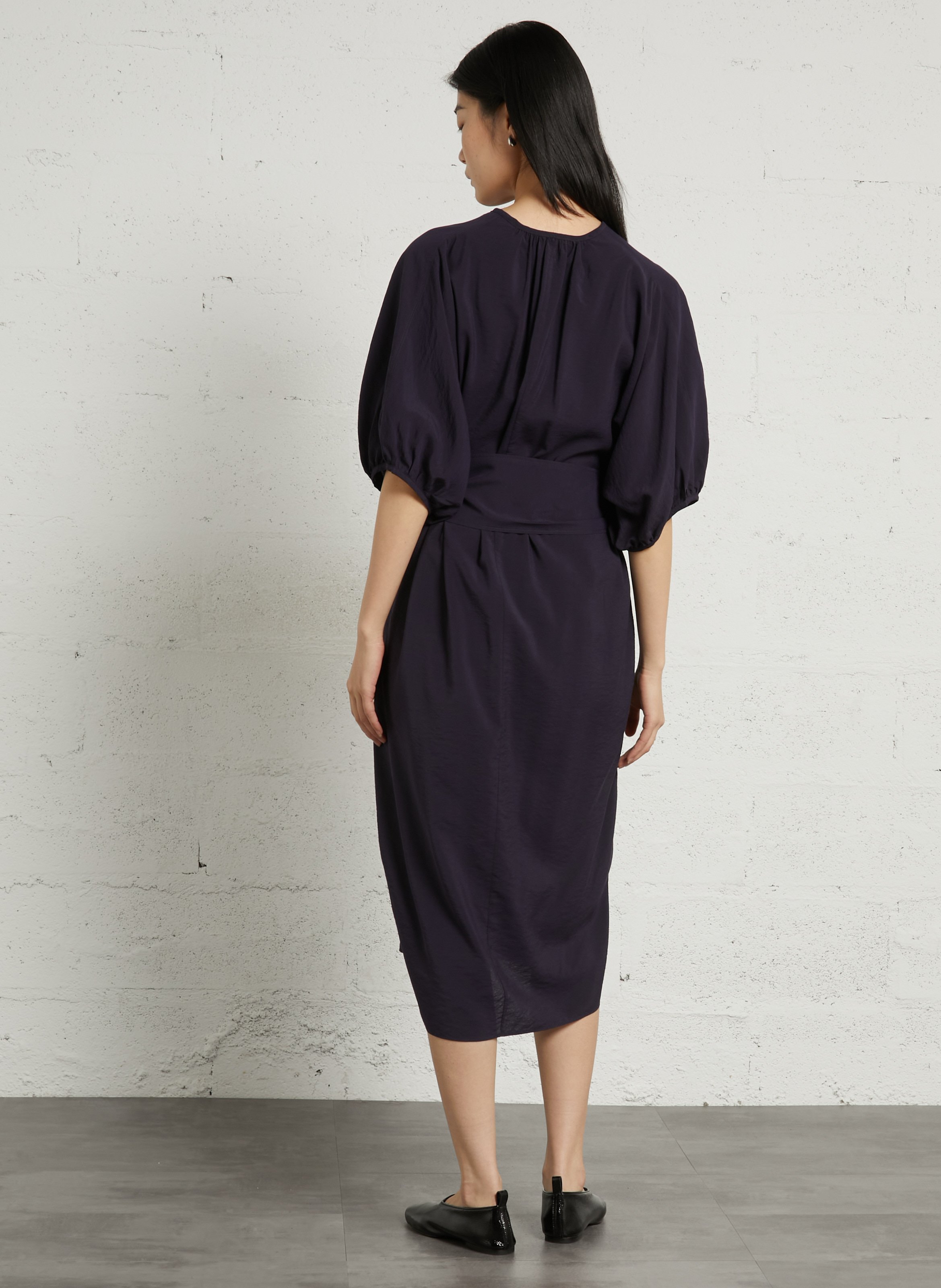 Lange jurk met V-hals SOEUR Violet