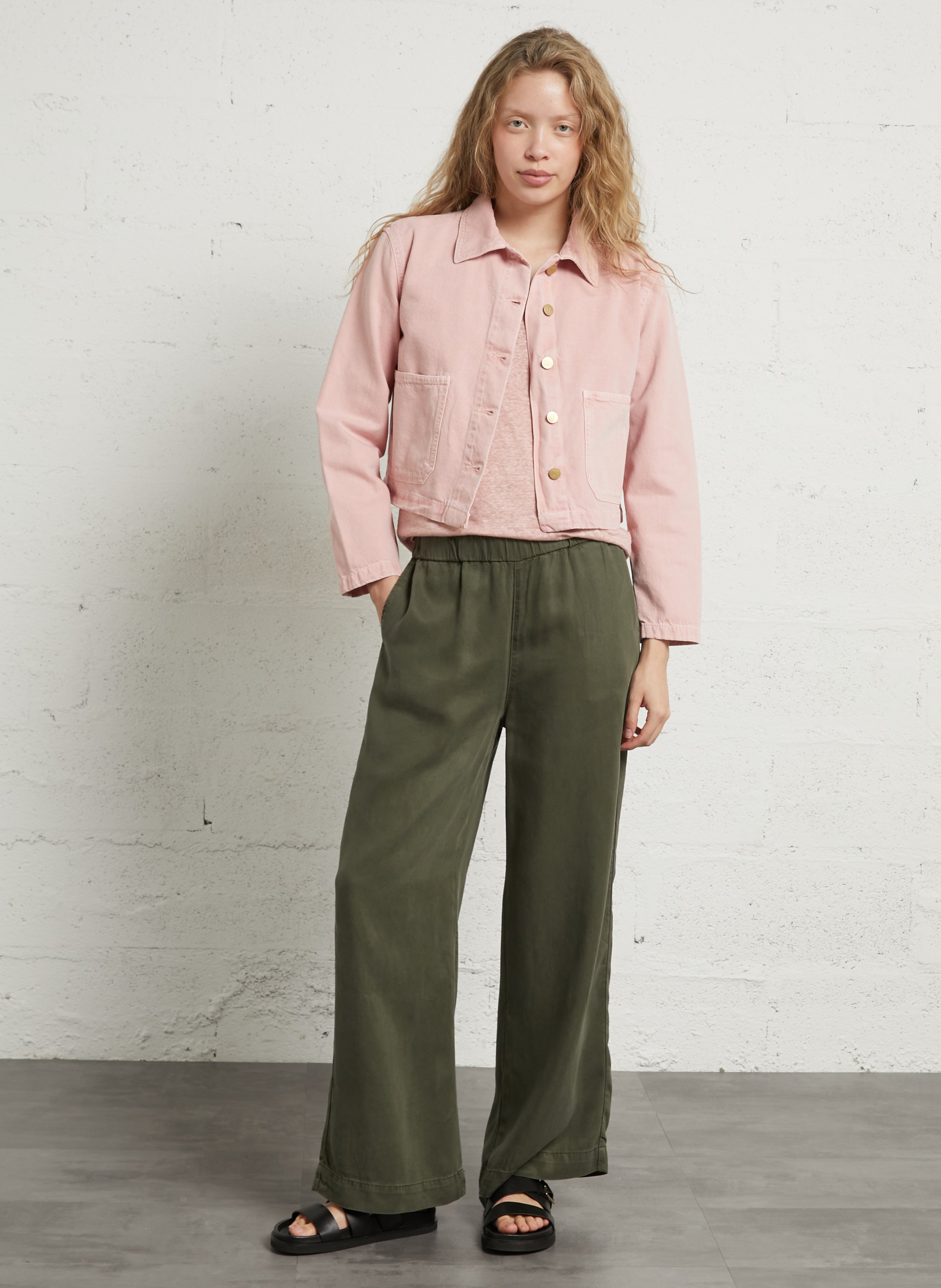 Jeansjacke mit klassischem Kragen LE TEMPS DES CERISES Schwarz