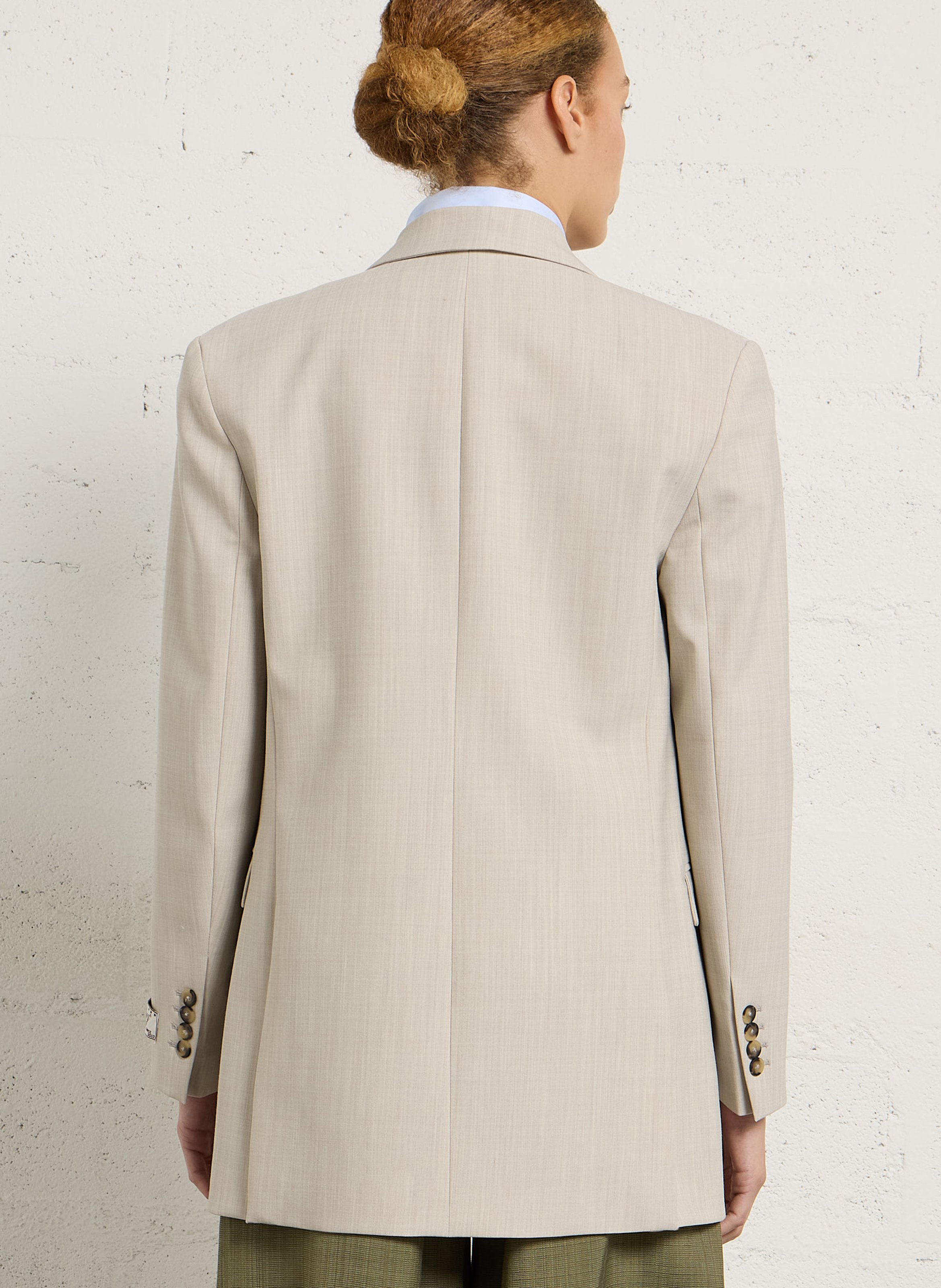 Slim-fit blazer | scheerwolblend MARGAUX LONNBERG Grijs