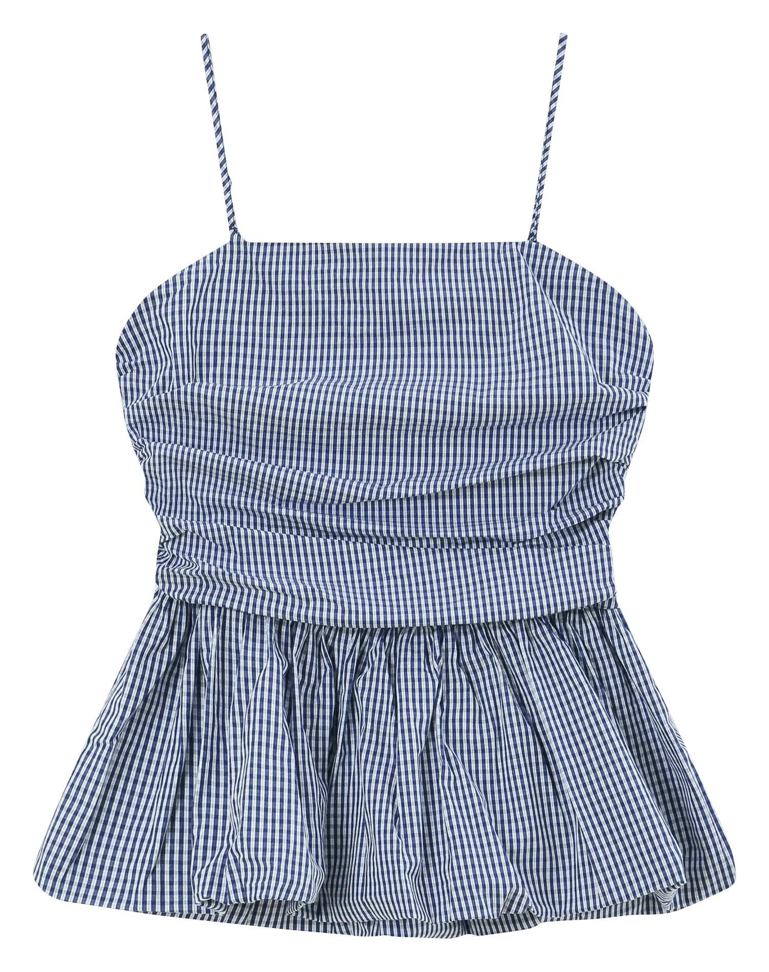 Top droit en coton imprimé GRACE ET MILA Bleu