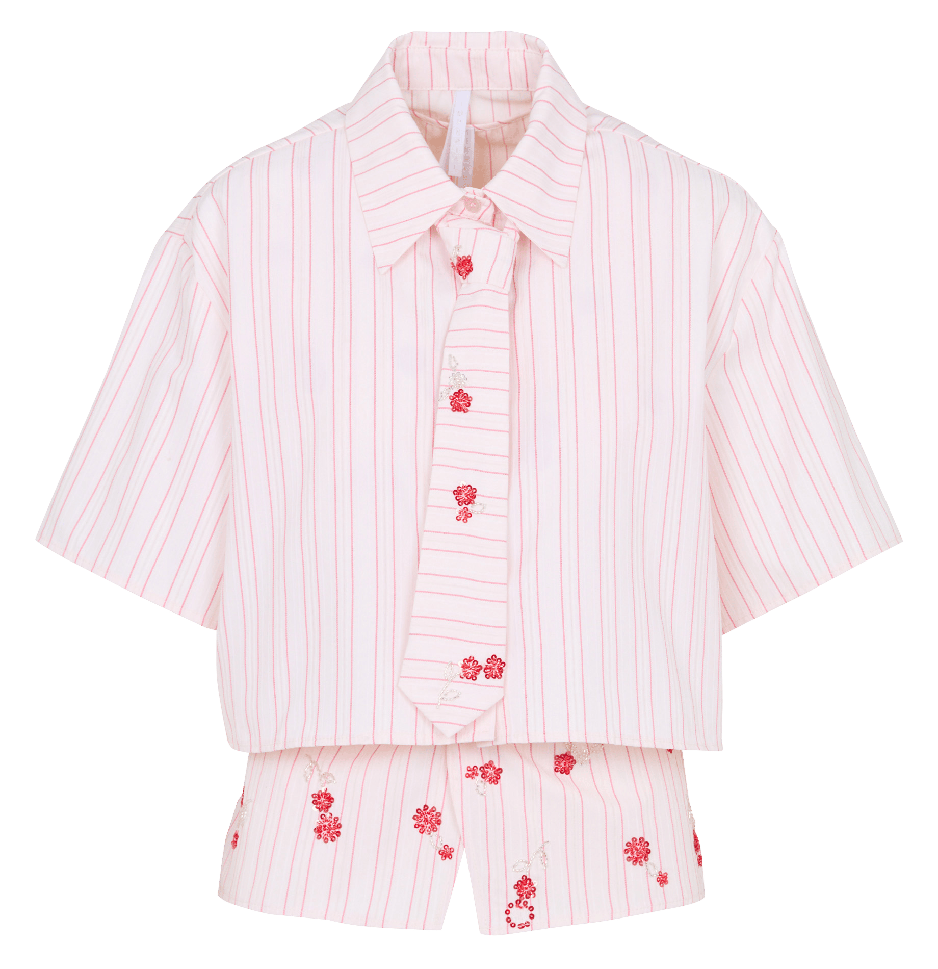 Gestreepte blouse met 3-in-1 borduurwerk IMPERIAL Roze