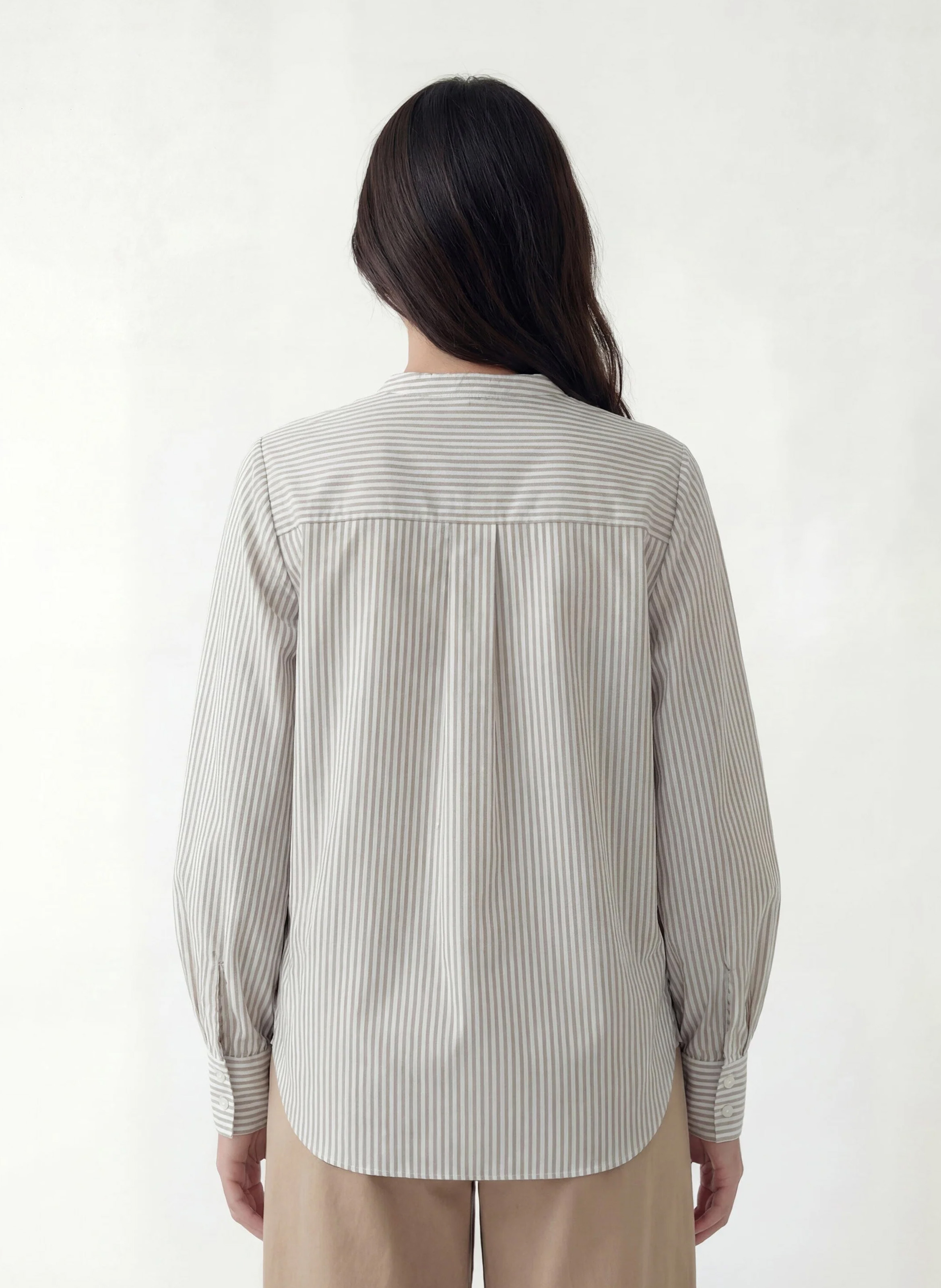 Blusa oversize a girocollo in cotone a righe KOOKAI Blu