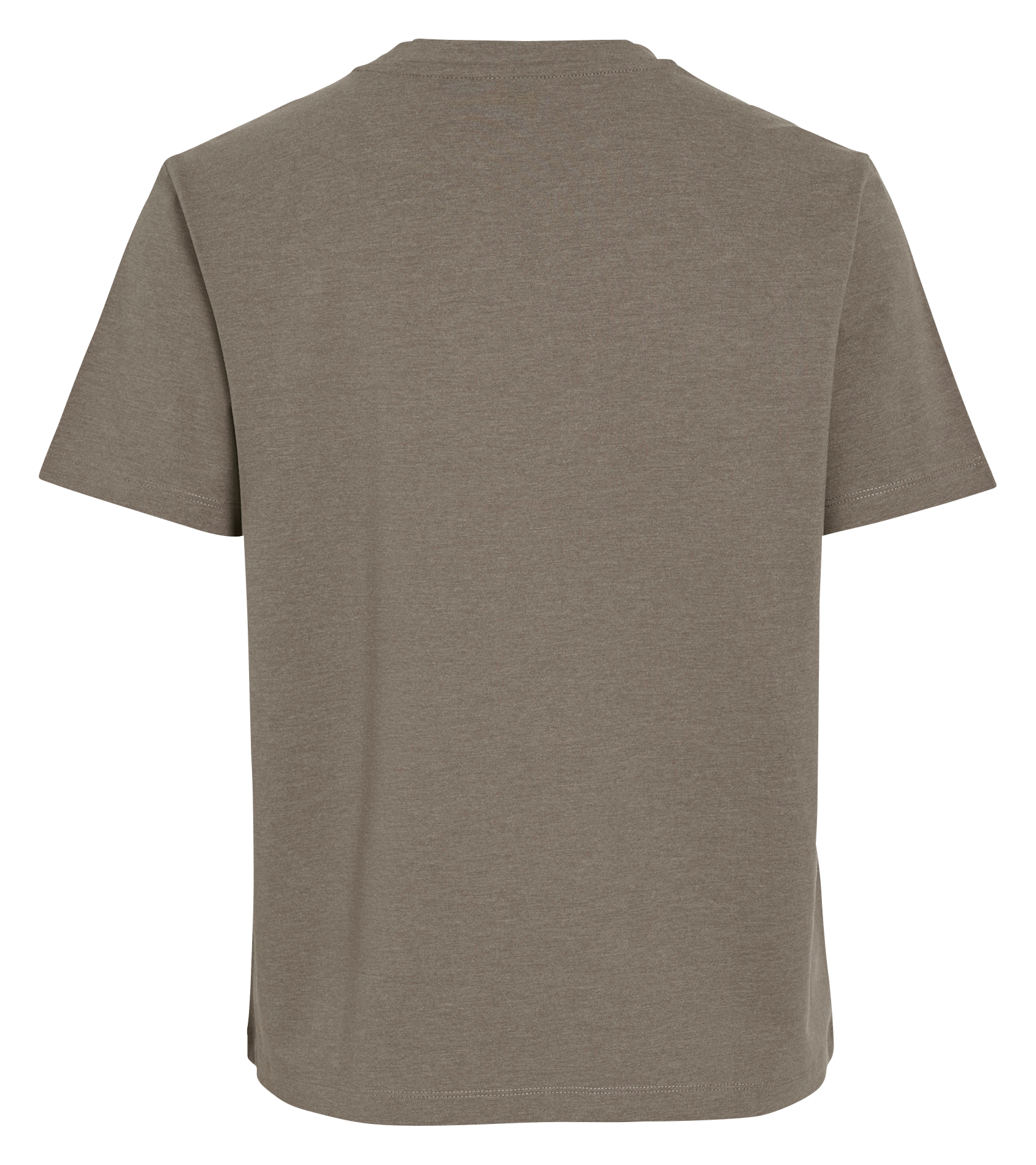 Round-neck organic cotton T-shirt VILA Brown