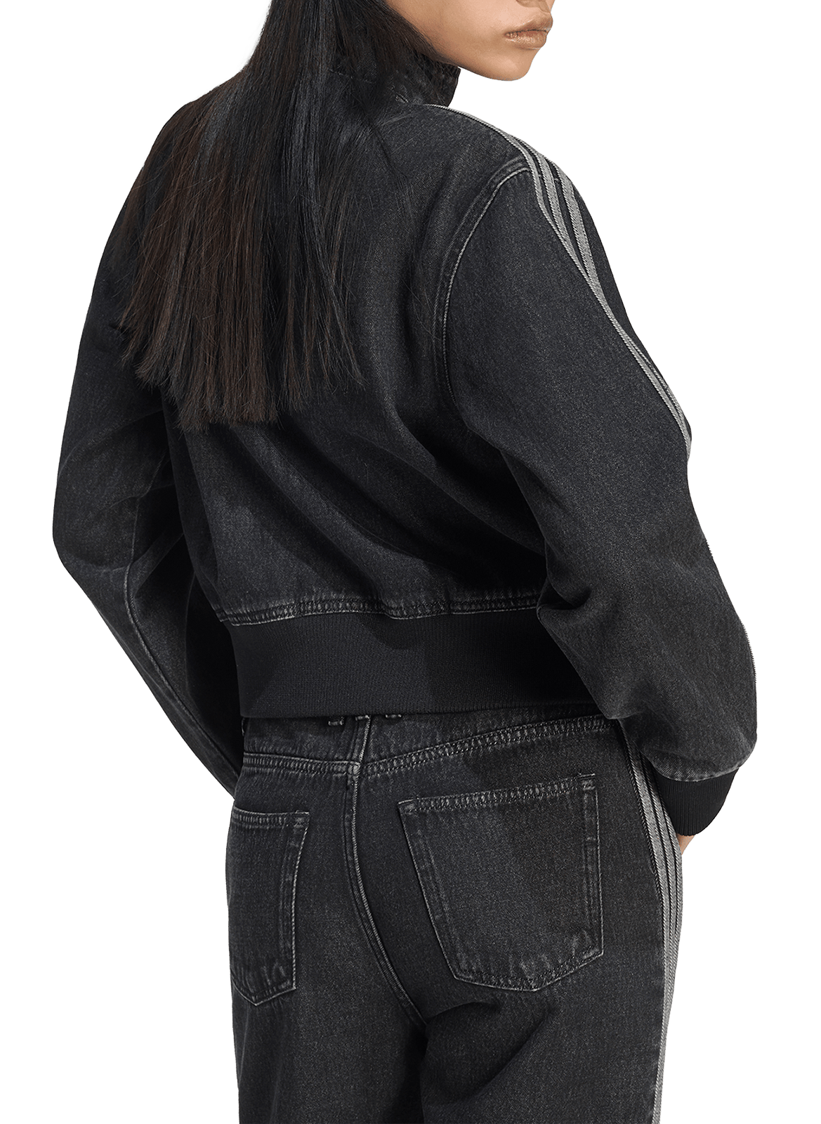 Jeansjacke mit Stehkragen und Reißverschluss ADIDAS Schwarz
