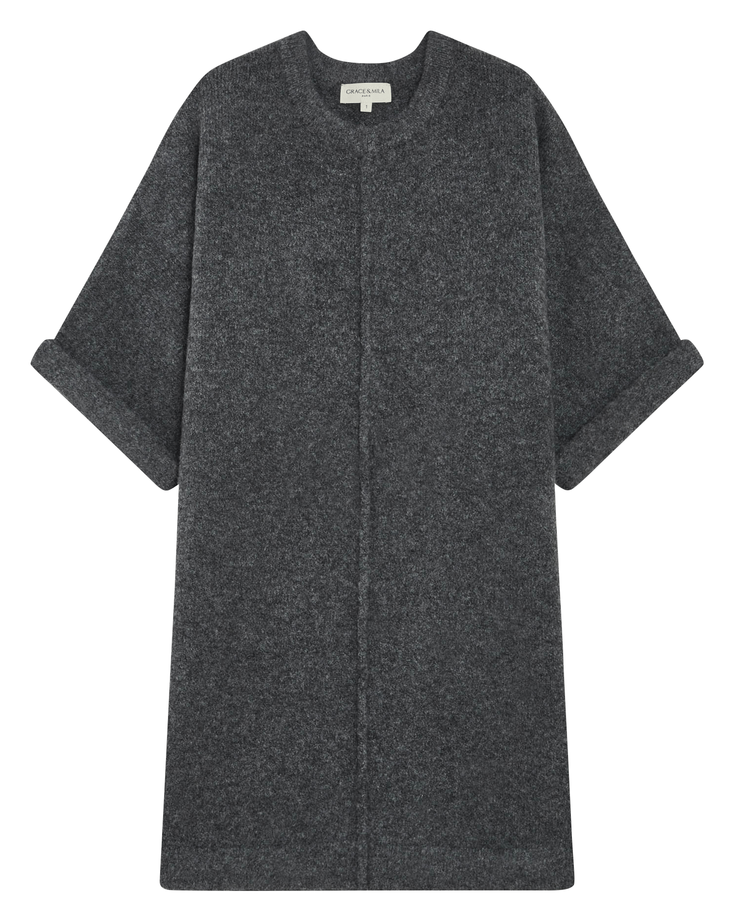 Robe courte maille ALINAE Anthracite