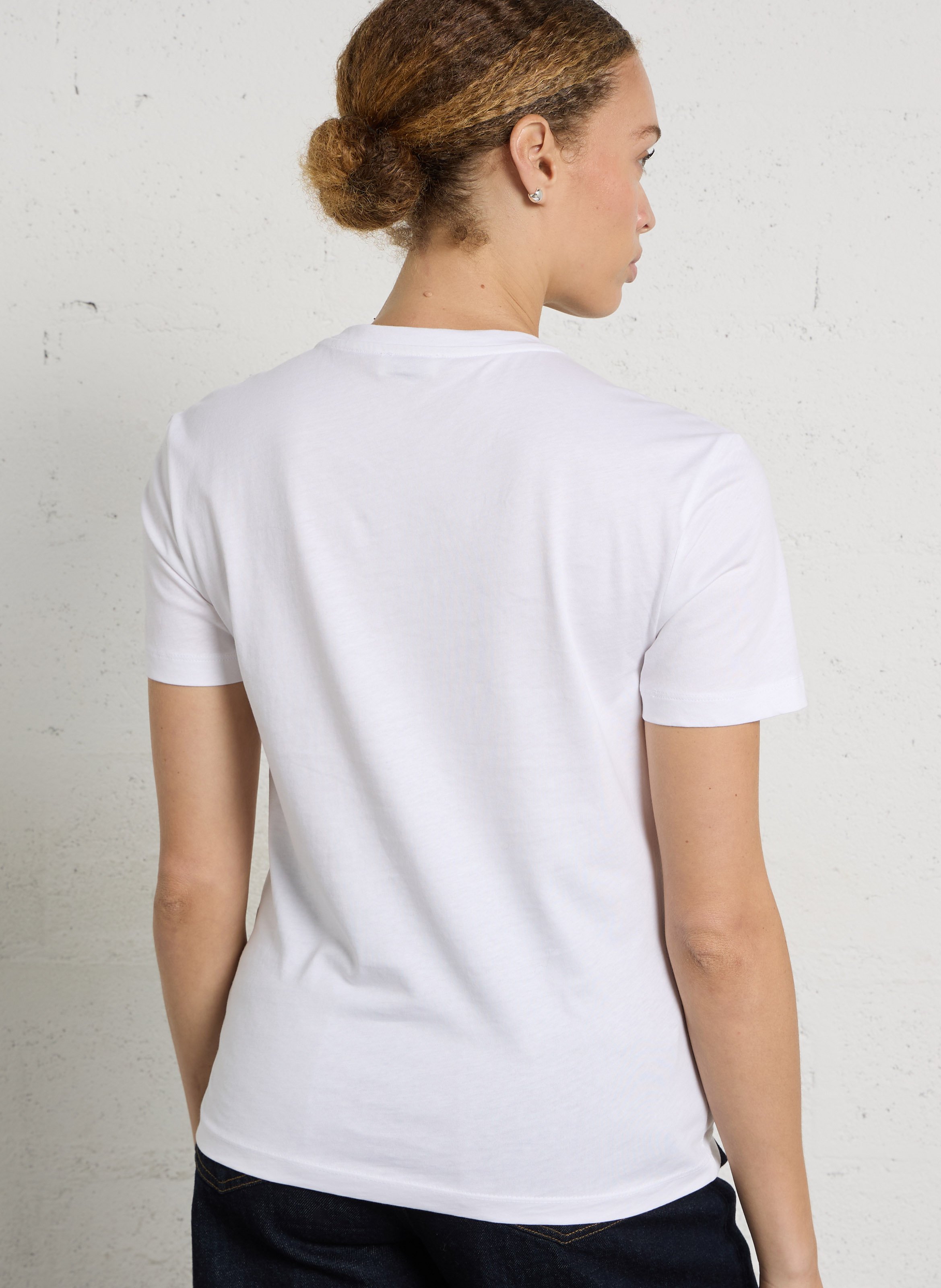 Gerade geschnittenes Baumwoll-T-Shirt LIU JO Weiss