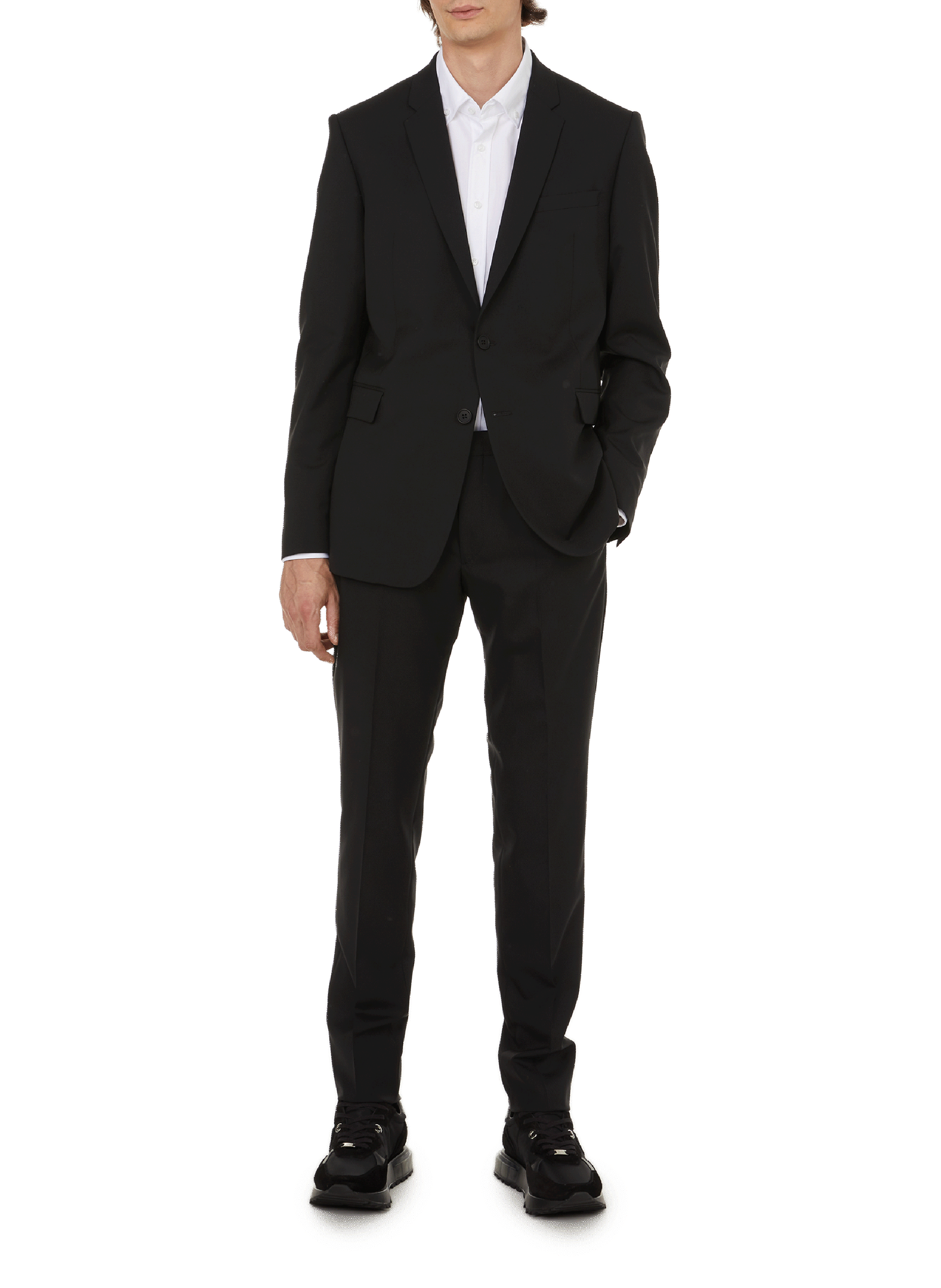 Wool caph blazer jacket SAISON 1865 Black