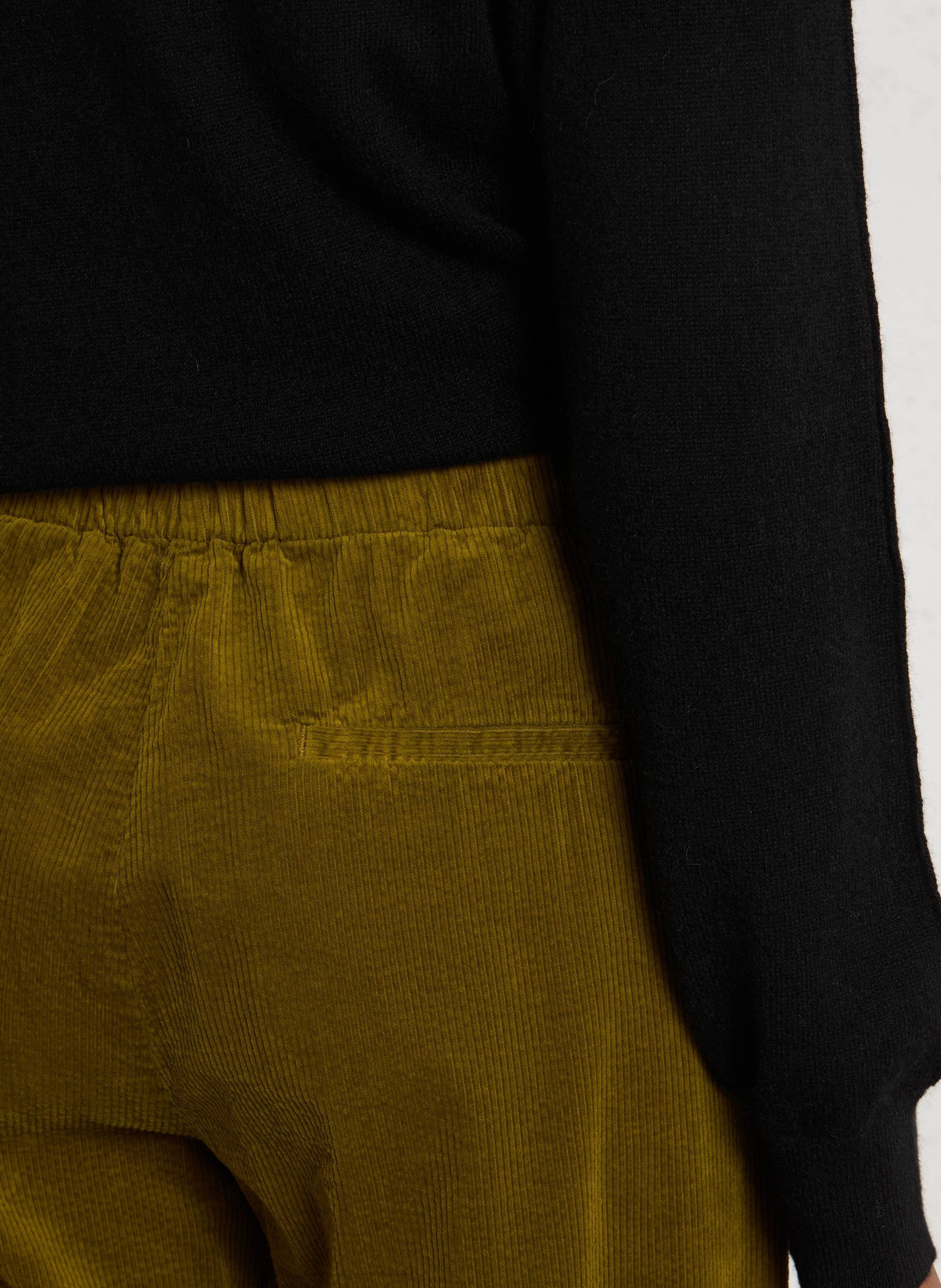Wool- and cotton-mix straight-cut pants POMANDERE Green