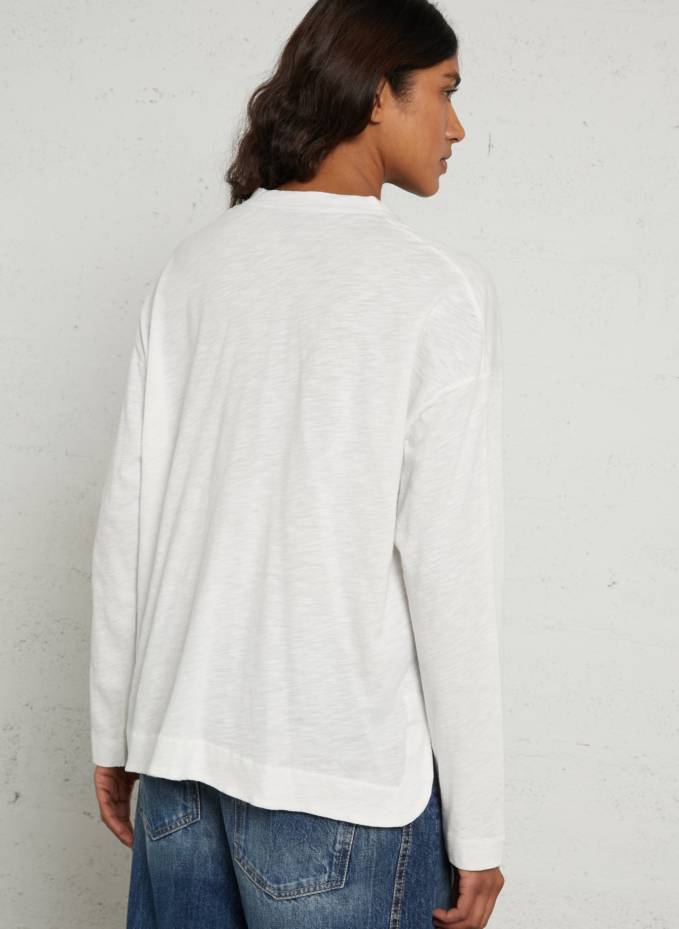 T-shirt ample manches longues en coton BENSIMON Beige