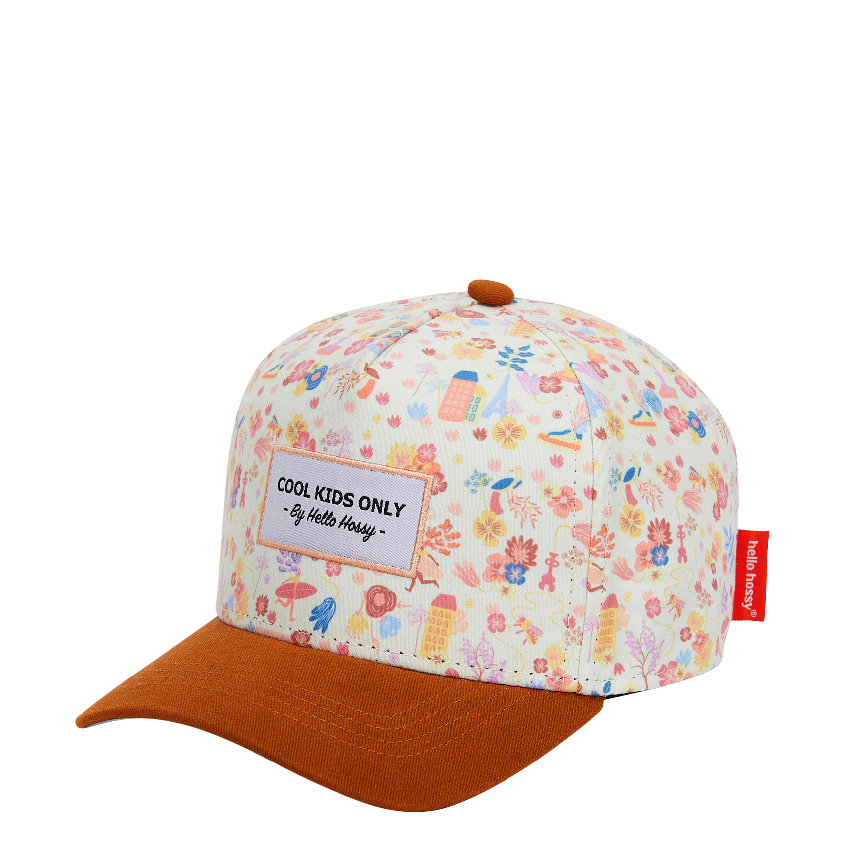 Bedruckte Kappe HELLO HOSSY Braun