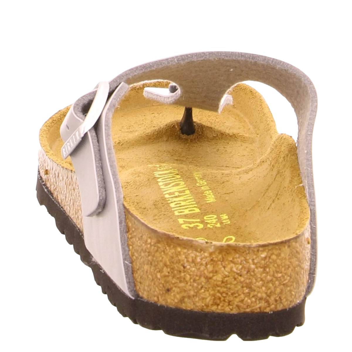 Faux leather sandals BIRKENSTOCK Silver