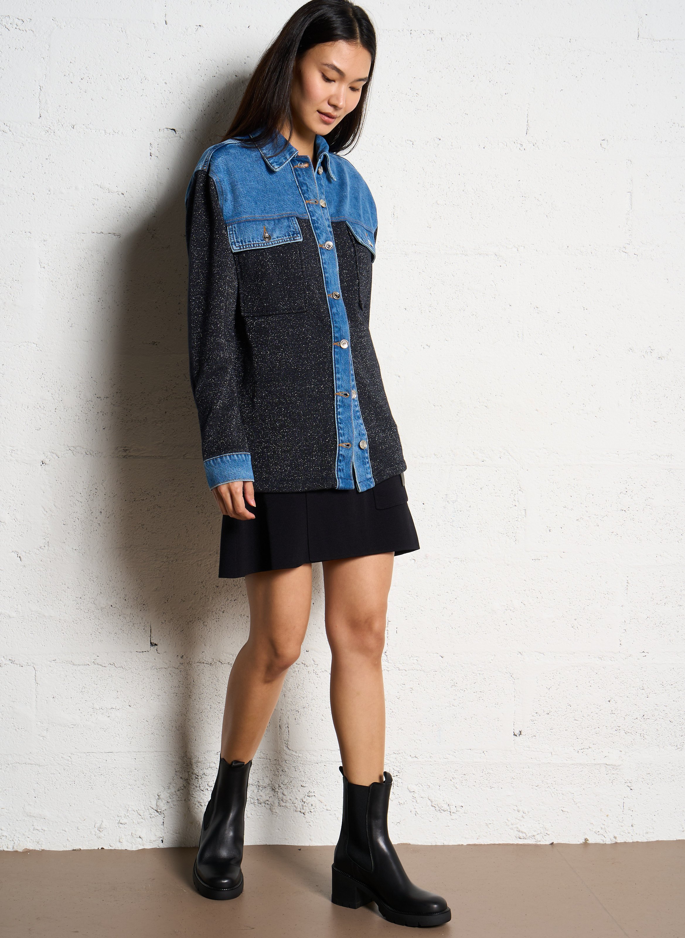 Boots noir en cuir lisse  BOCAGE Noir