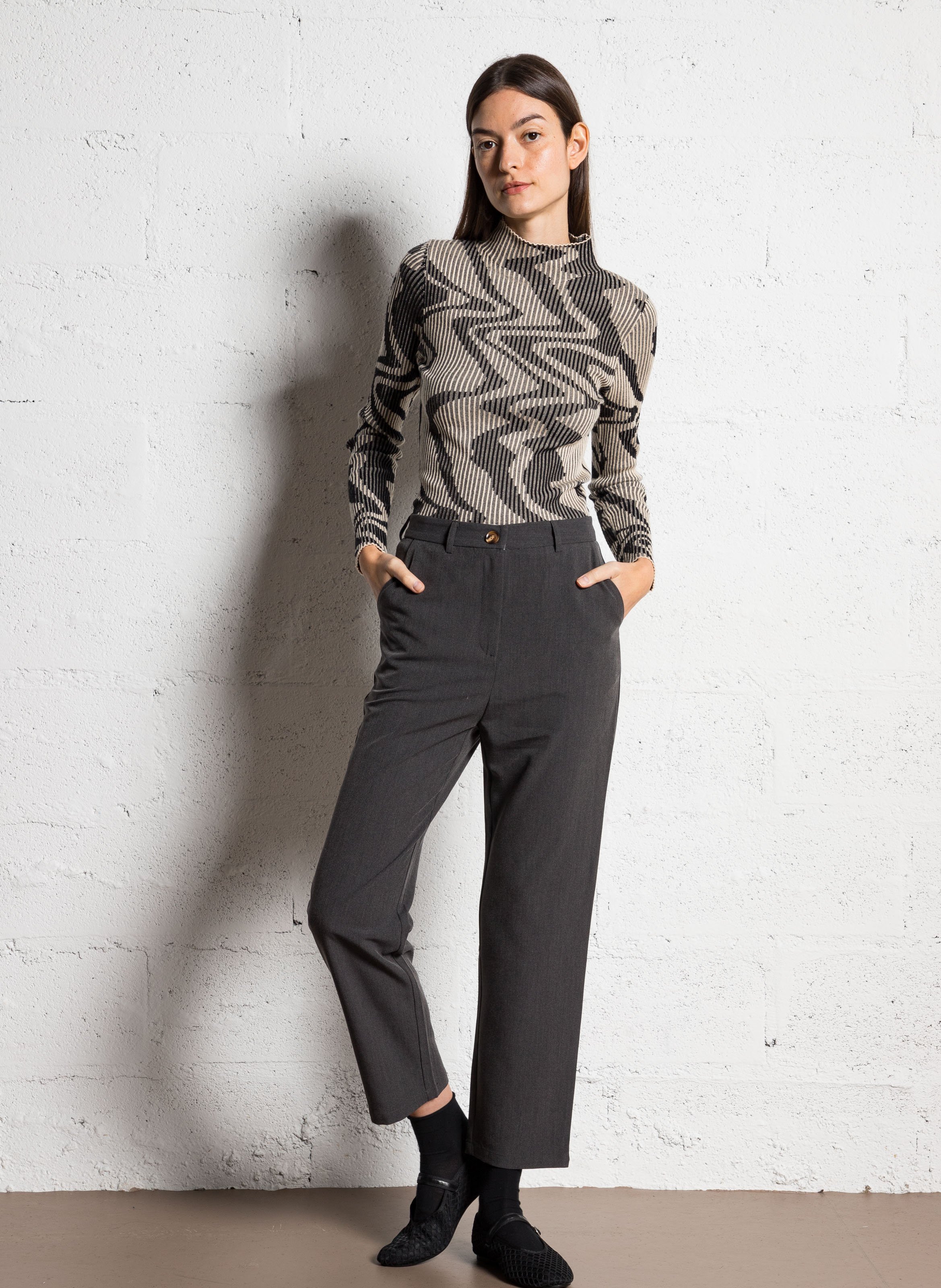 Straight suit pants LA PETITE ETOILE Grey