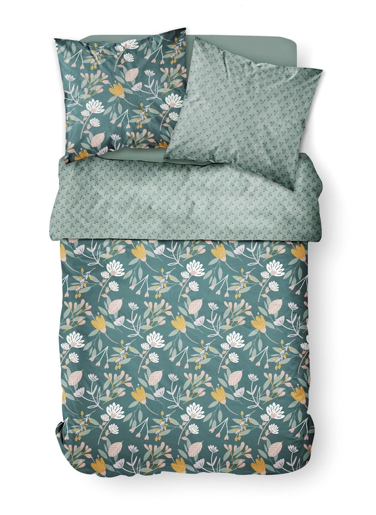 Printed cotton bedding set TODAY LINGE DE MAISON Blue