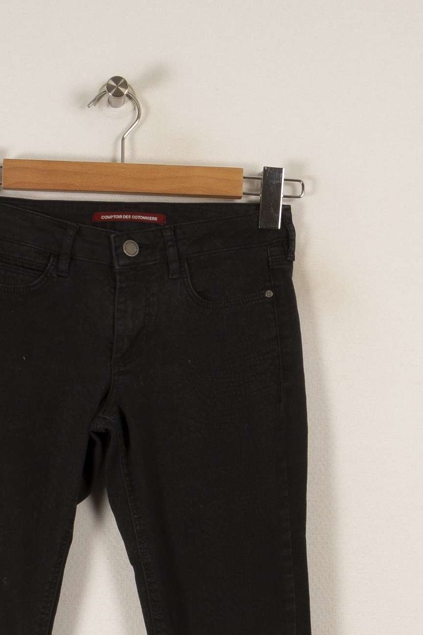 Cropped slim jeans with studs COMPTOIR DES COTONNIERS - Seconde main Black