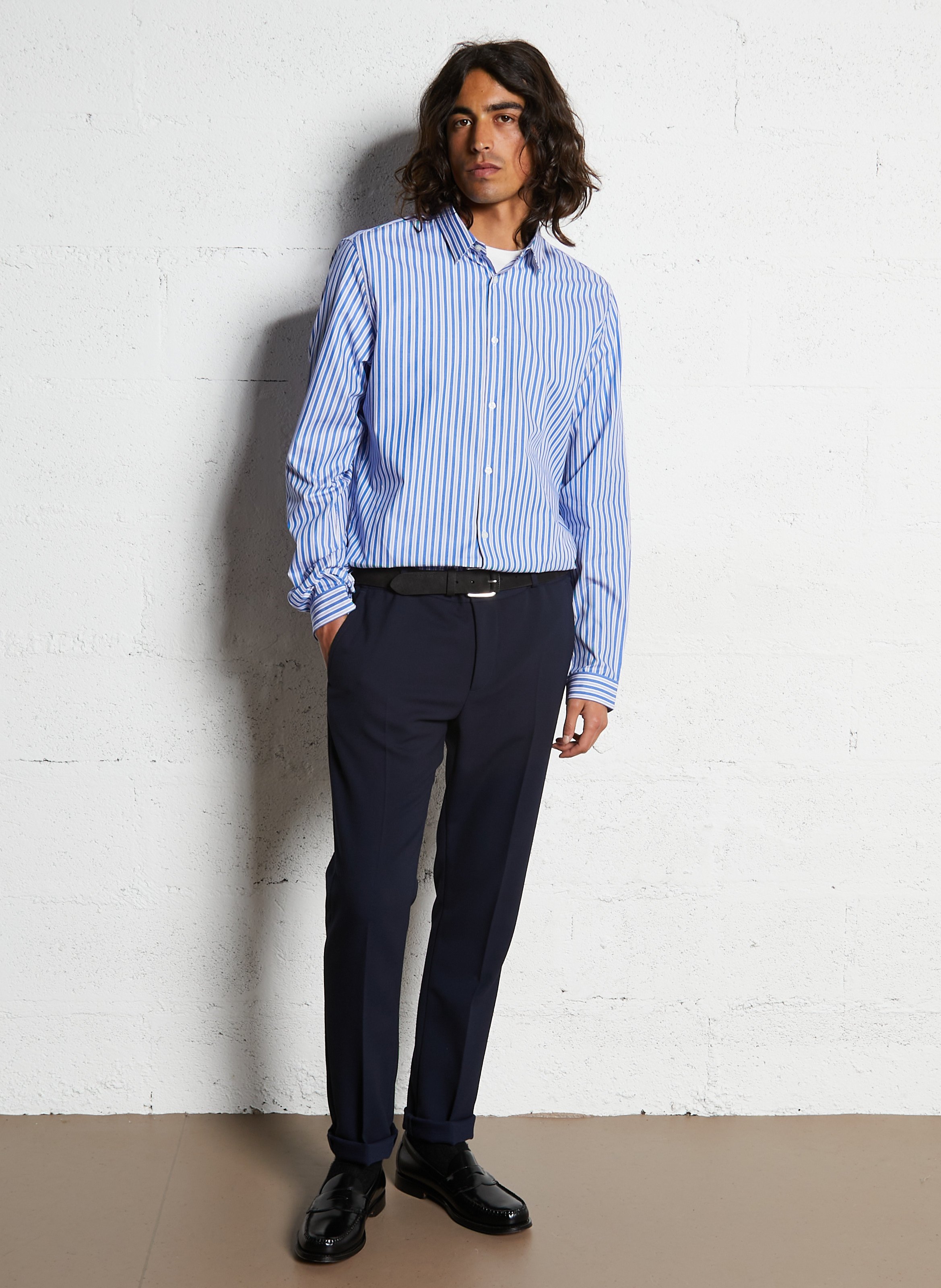 Chemise regular-fit à rayures  IKKS Bleu