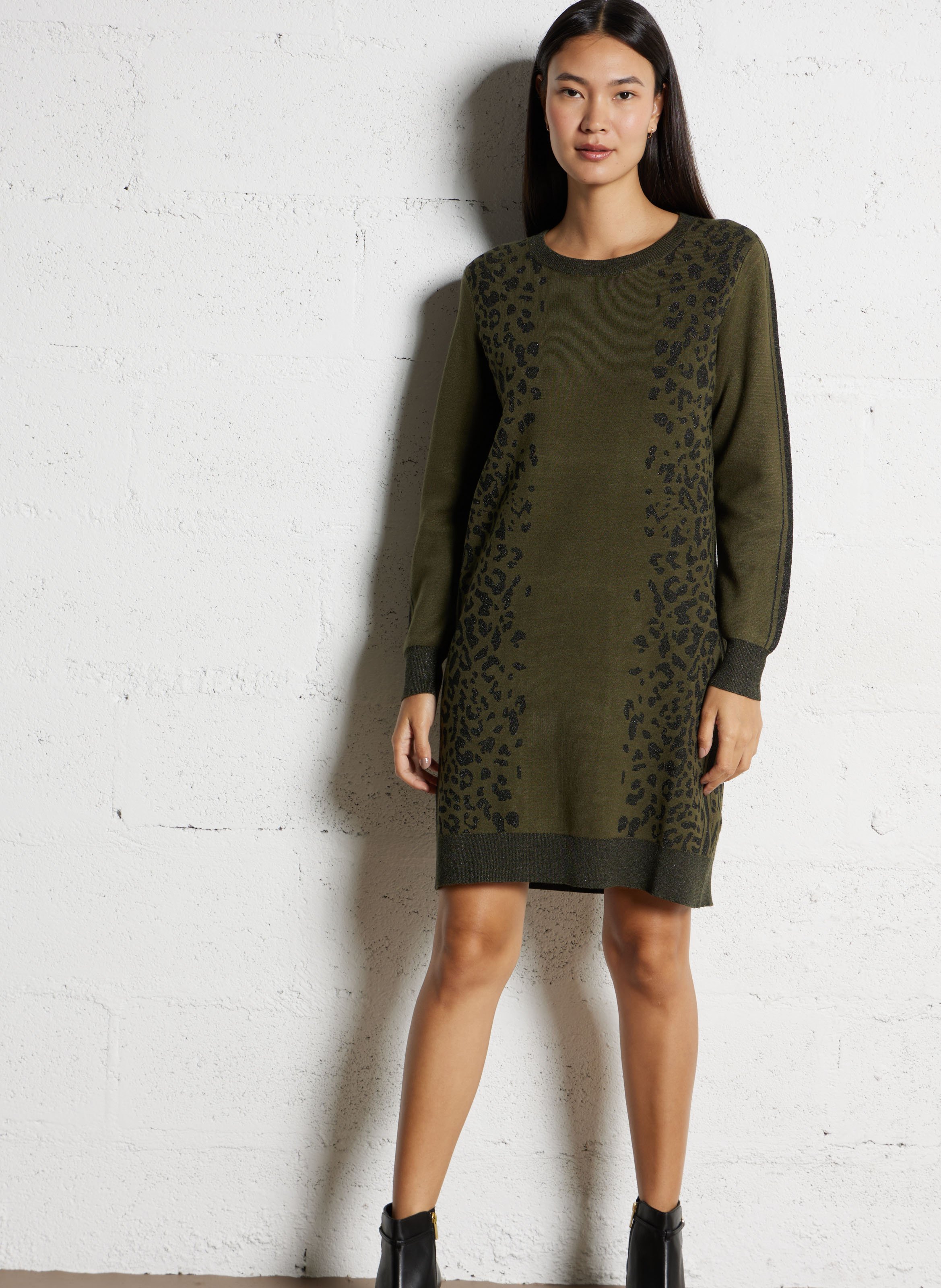 Robe courte col rond  LIU JO Vert