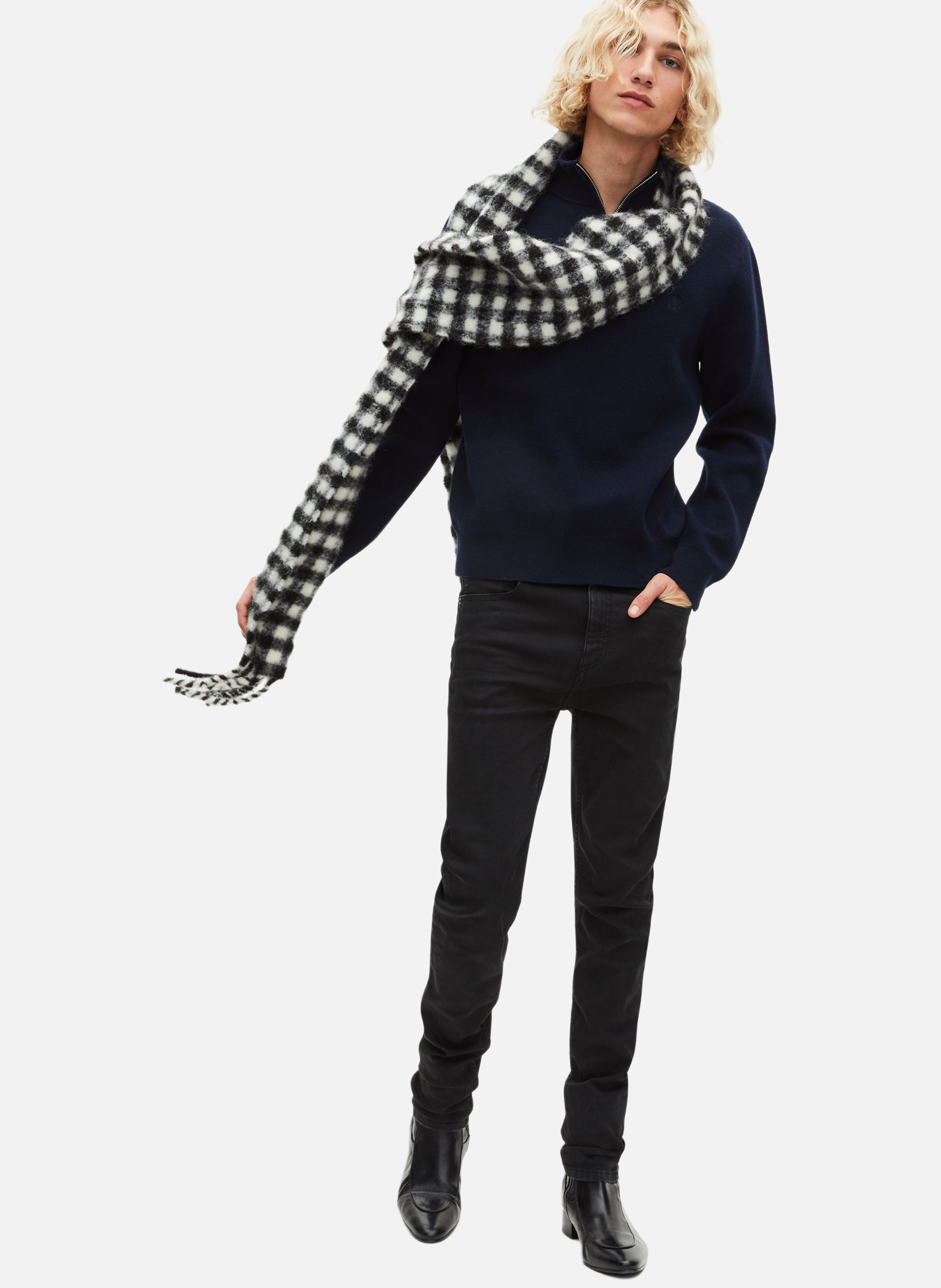 Double-sided trucker collar sweater THE KOOPLES Blue